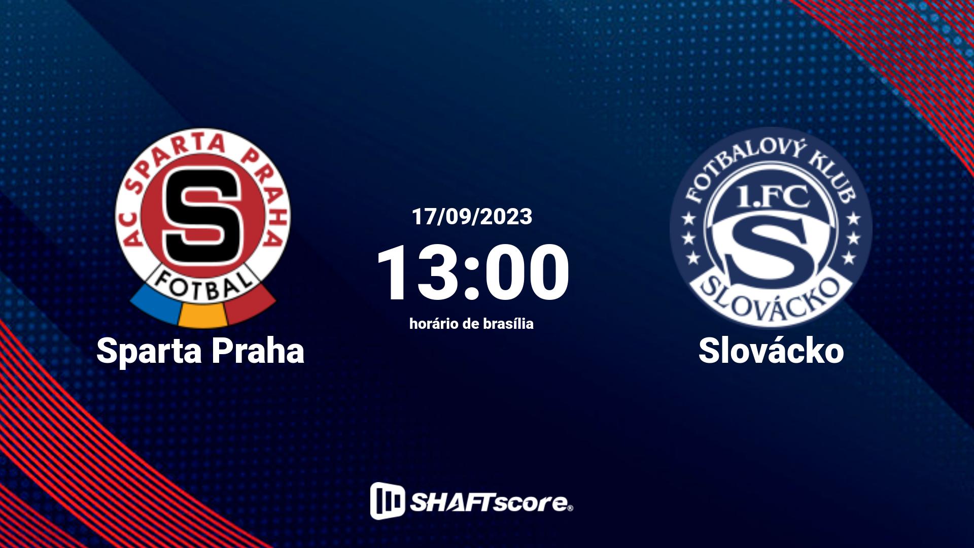 Estatísticas do jogo Sparta Praha vs Slovácko 17.09 13:00