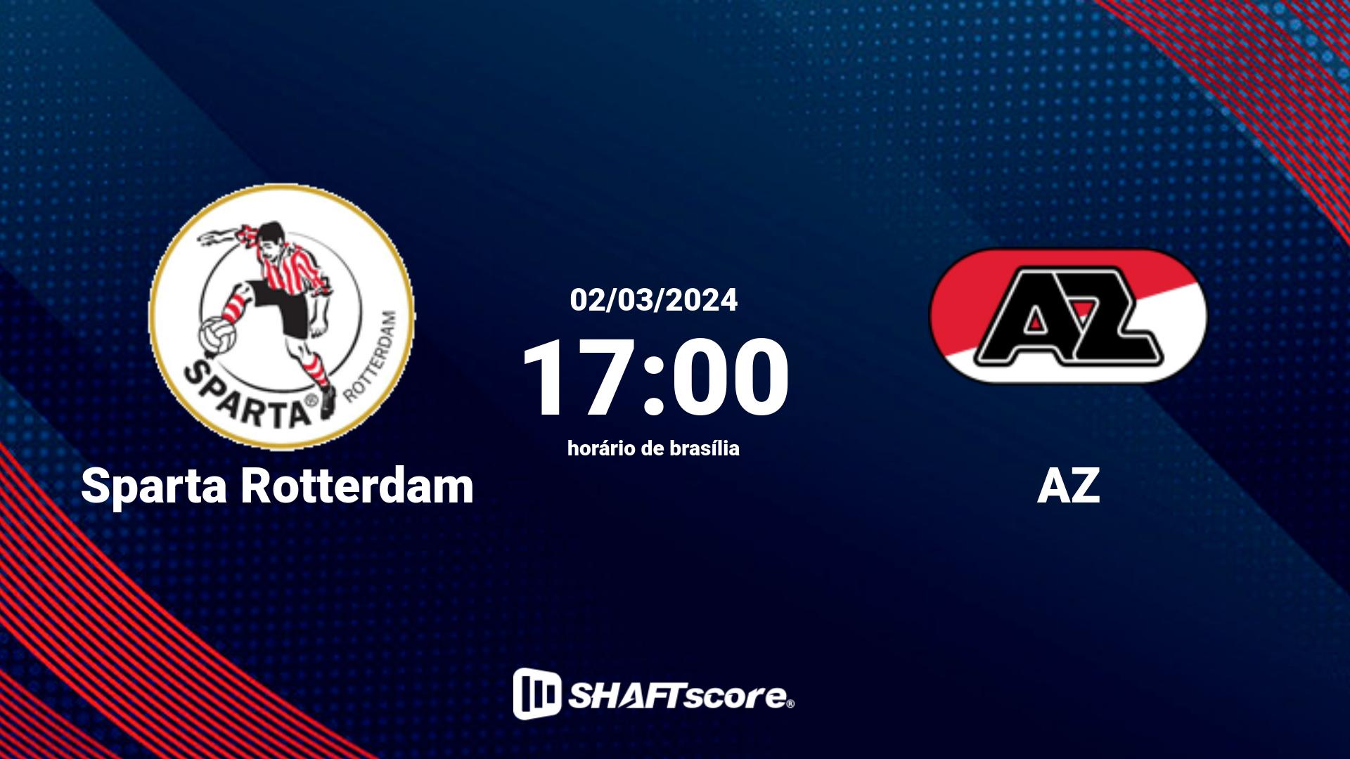 Estatísticas do jogo Sparta Rotterdam vs AZ 02.03 17:00