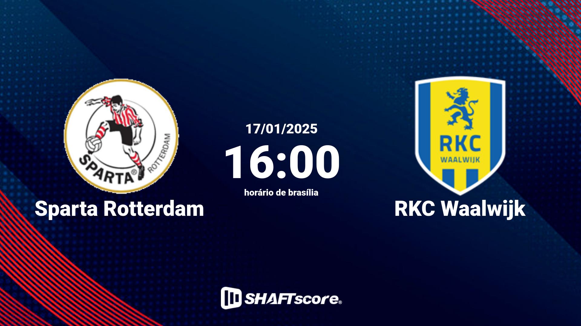 Estatísticas do jogo Sparta Rotterdam vs RKC Waalwijk 17.01 16:00