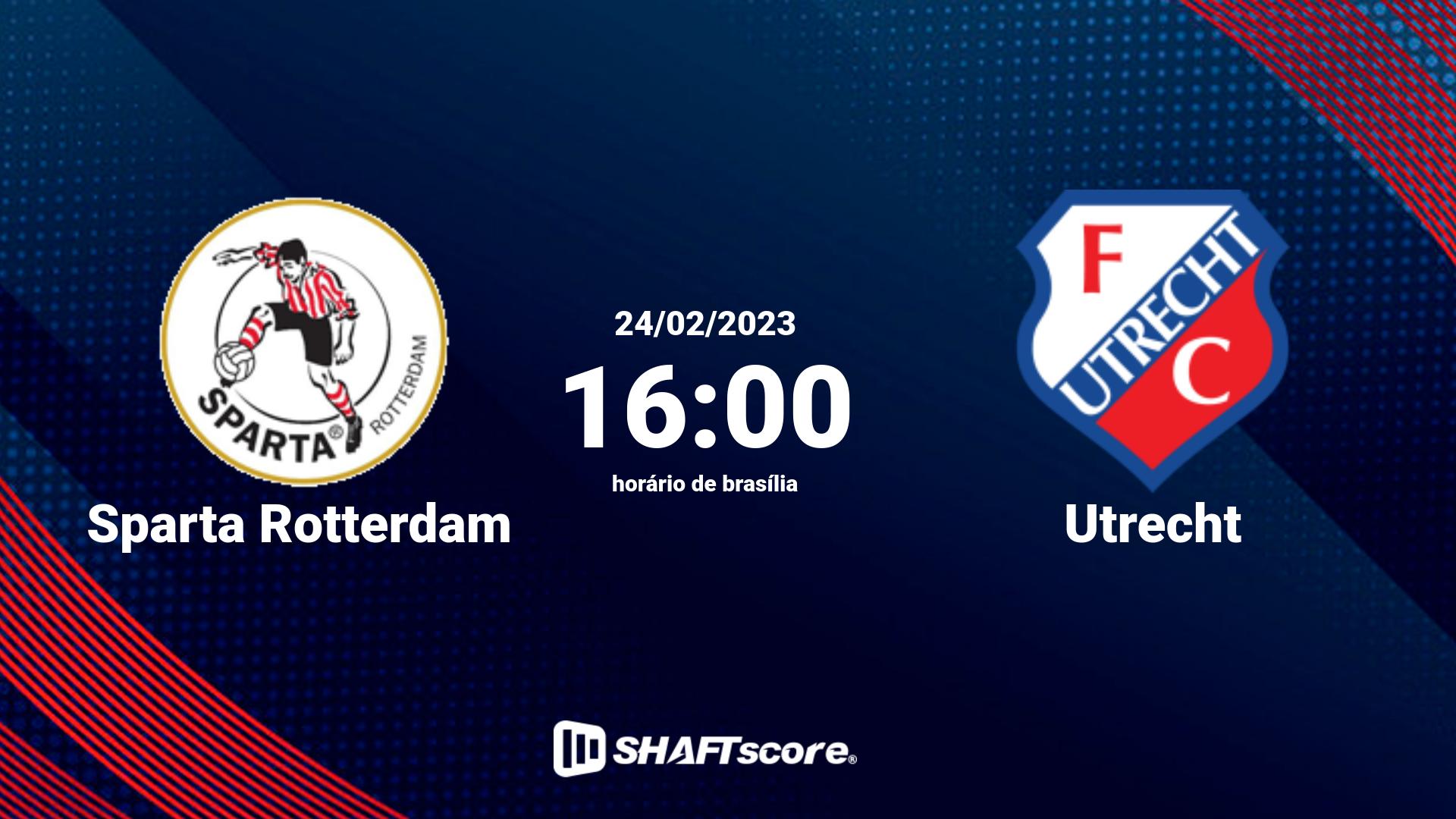 Estatísticas do jogo Sparta Rotterdam vs Utrecht 24.02 16:00