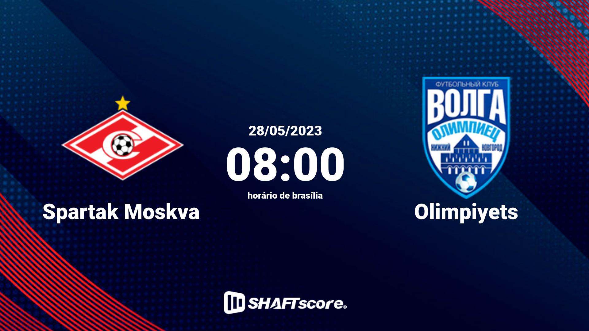 Estatísticas do jogo Spartak Moskva vs Olimpiyets 28.05 08:00