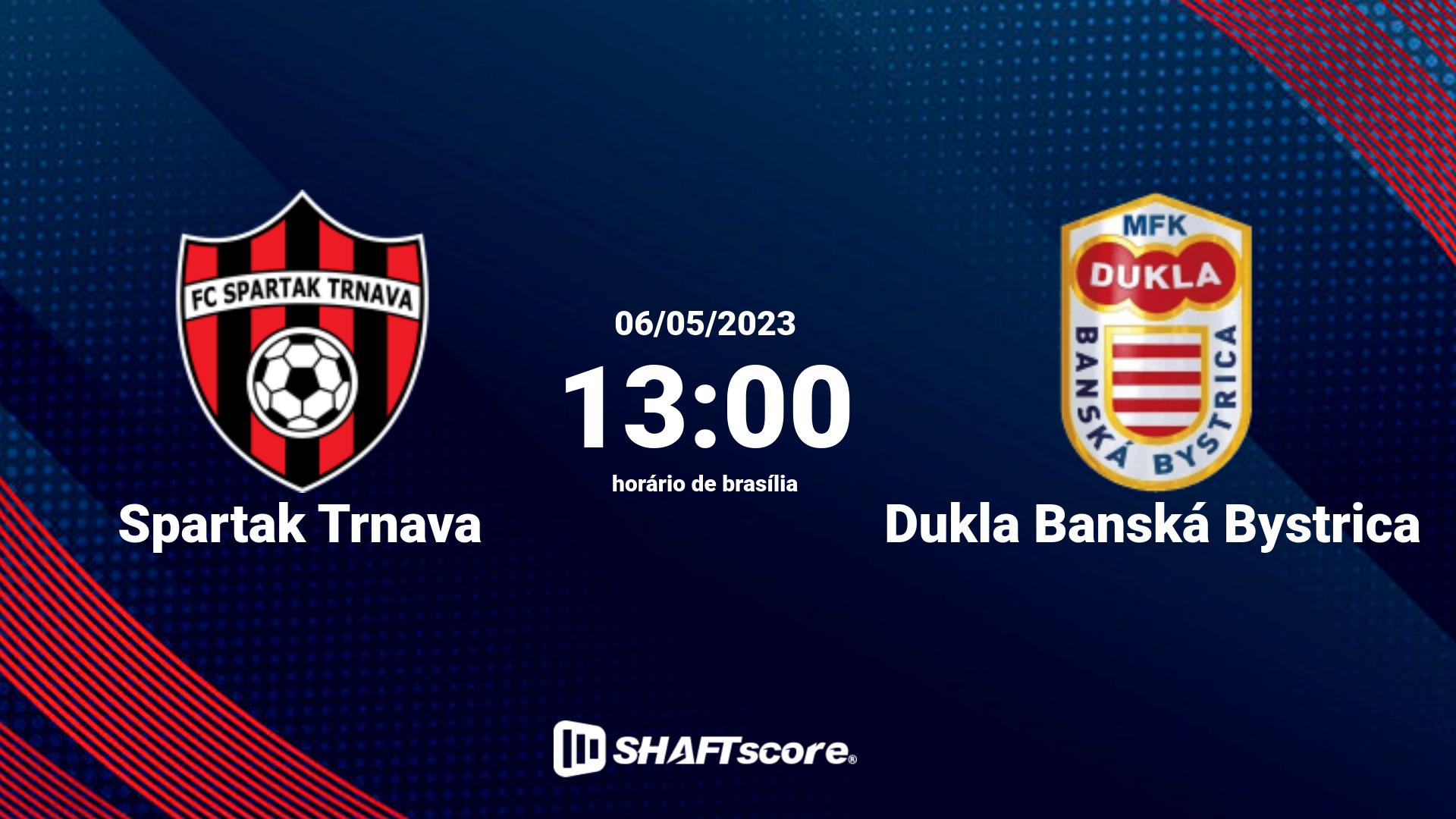 Estatísticas do jogo Spartak Trnava vs Dukla Banská Bystrica 06.05 13:00