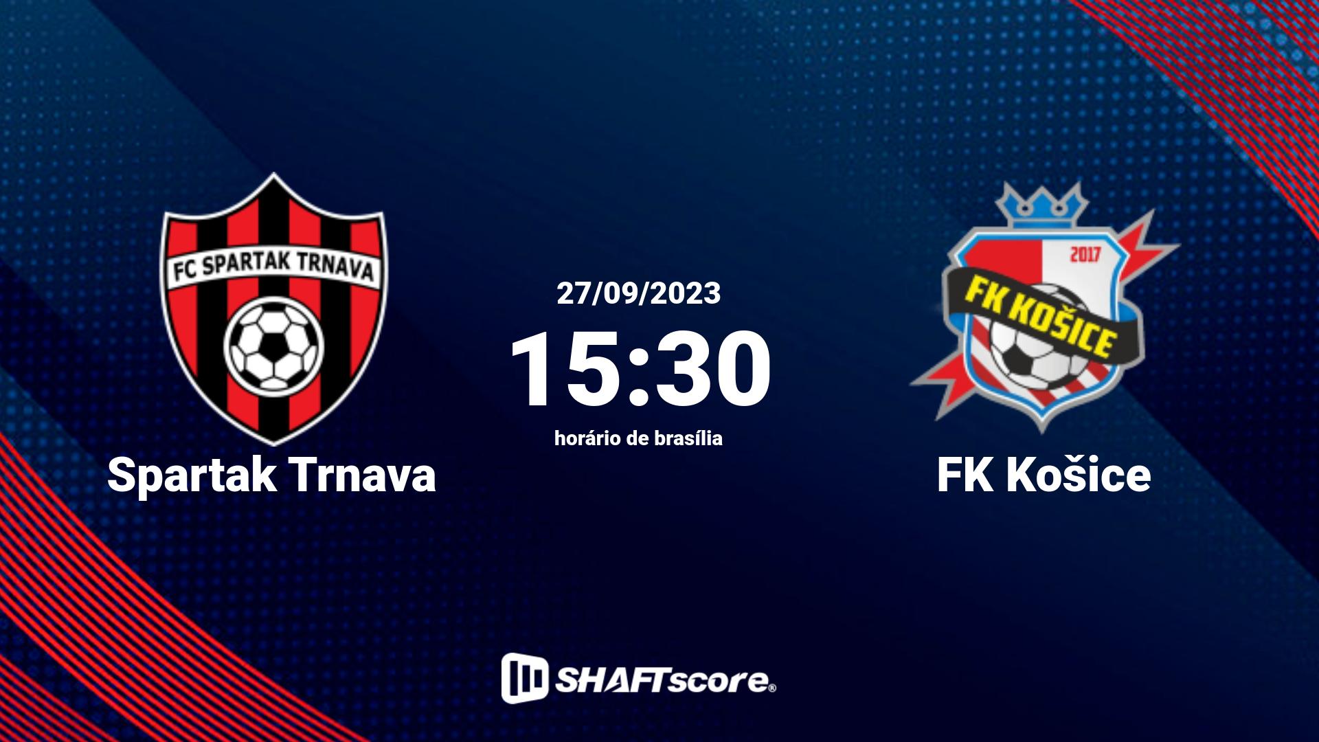 Estatísticas do jogo Spartak Trnava vs FK Košice 27.09 15:30