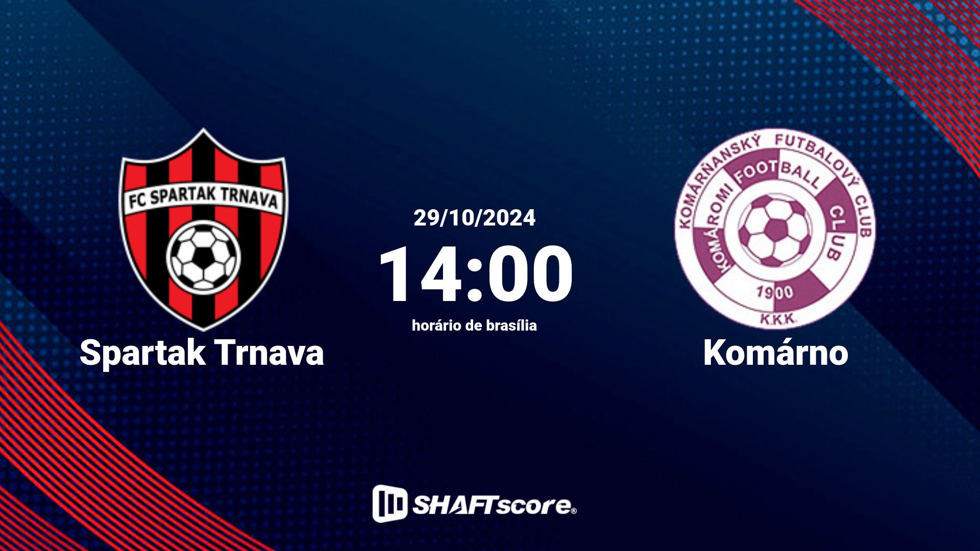 Estatísticas do jogo Spartak Trnava vs Komárno 29.10 14:00