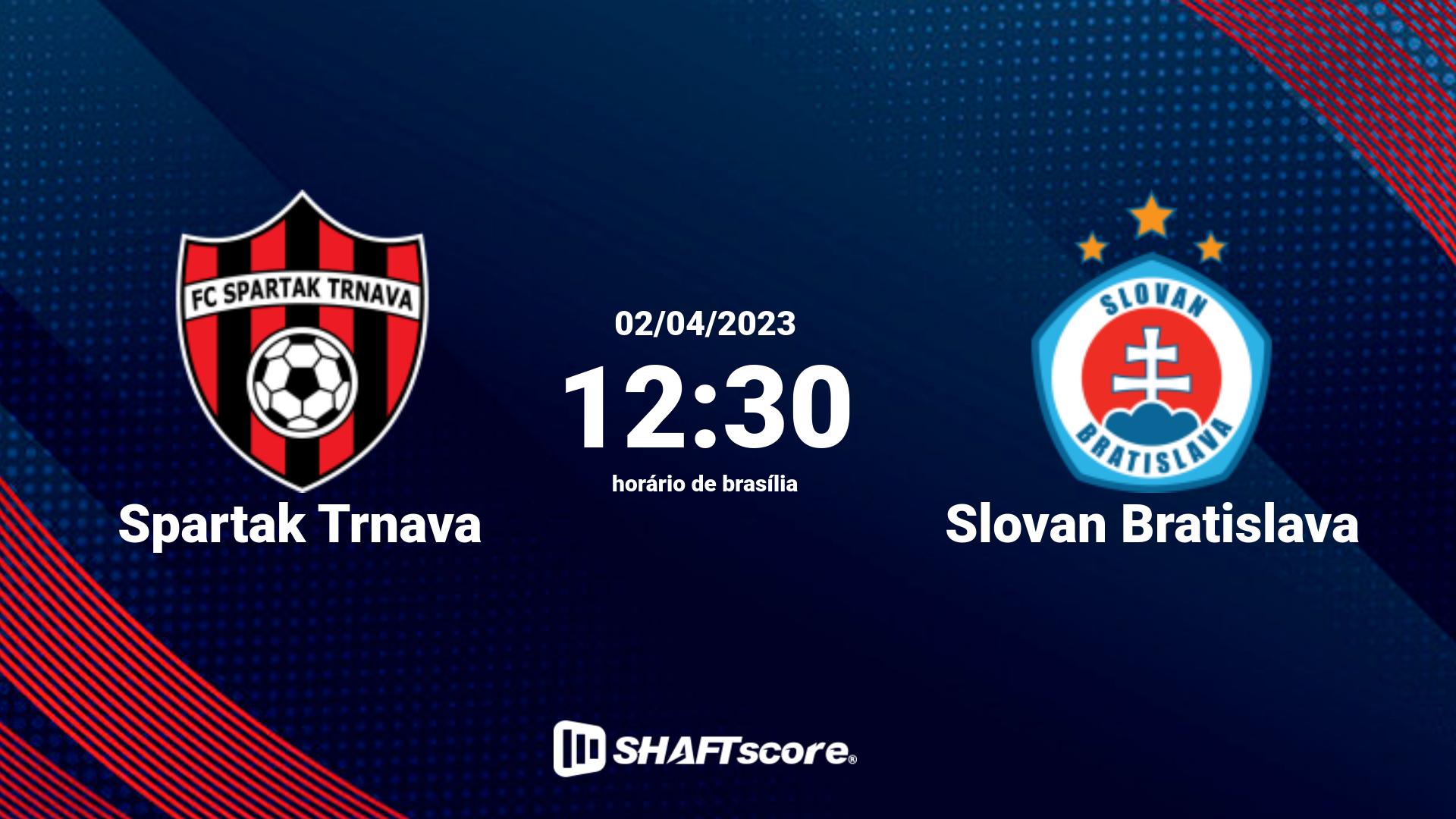 Estatísticas do jogo Spartak Trnava vs Slovan Bratislava 02.04 12:30