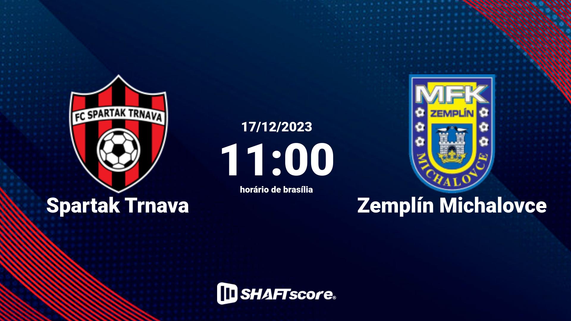 Estatísticas do jogo Spartak Trnava vs Zemplín Michalovce 17.12 11:00