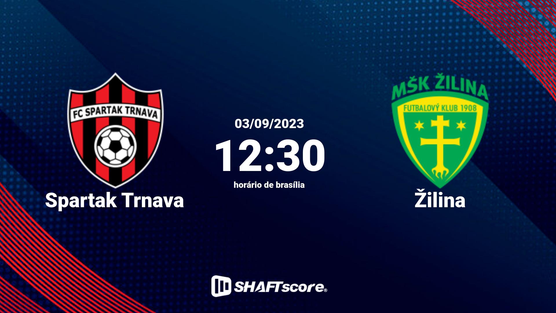 Estatísticas do jogo Spartak Trnava vs Žilina 03.09 12:30