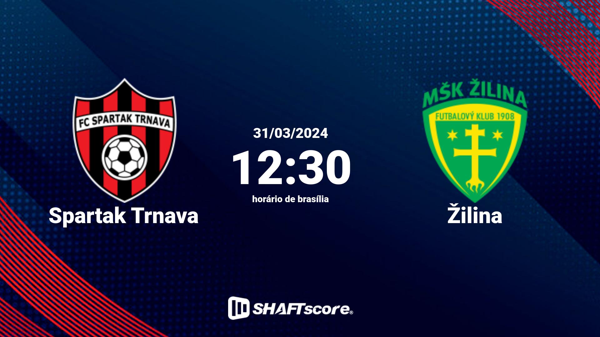 Estatísticas do jogo Spartak Trnava vs Žilina 31.03 12:30