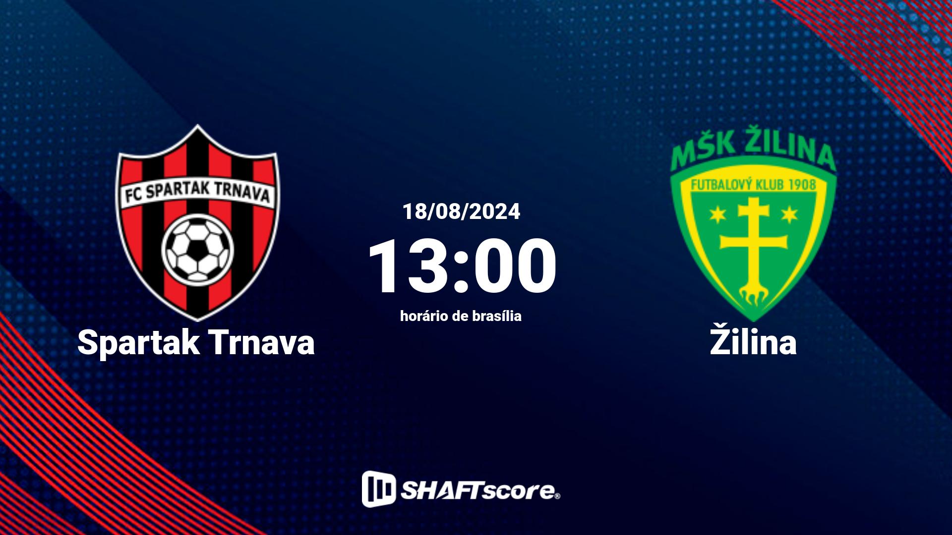 Estatísticas do jogo Spartak Trnava vs Žilina 18.08 13:00