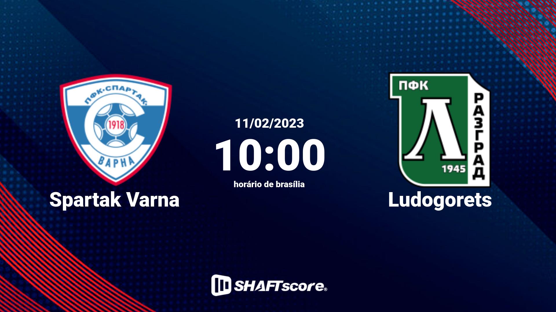 Estatísticas do jogo Spartak Varna vs Ludogorets 11.02 10:00