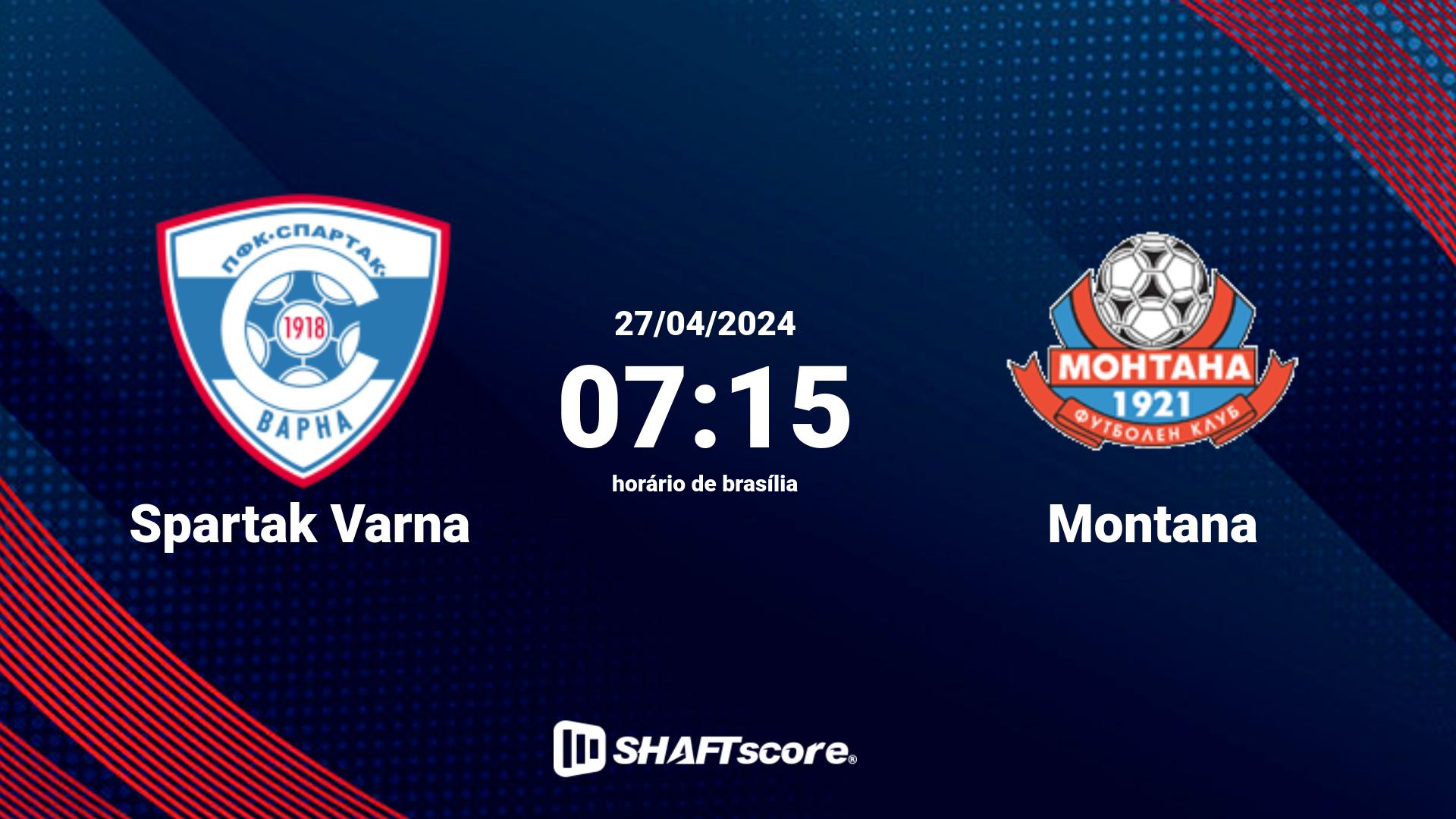Estatísticas do jogo Spartak Varna vs Montana 27.04 07:15