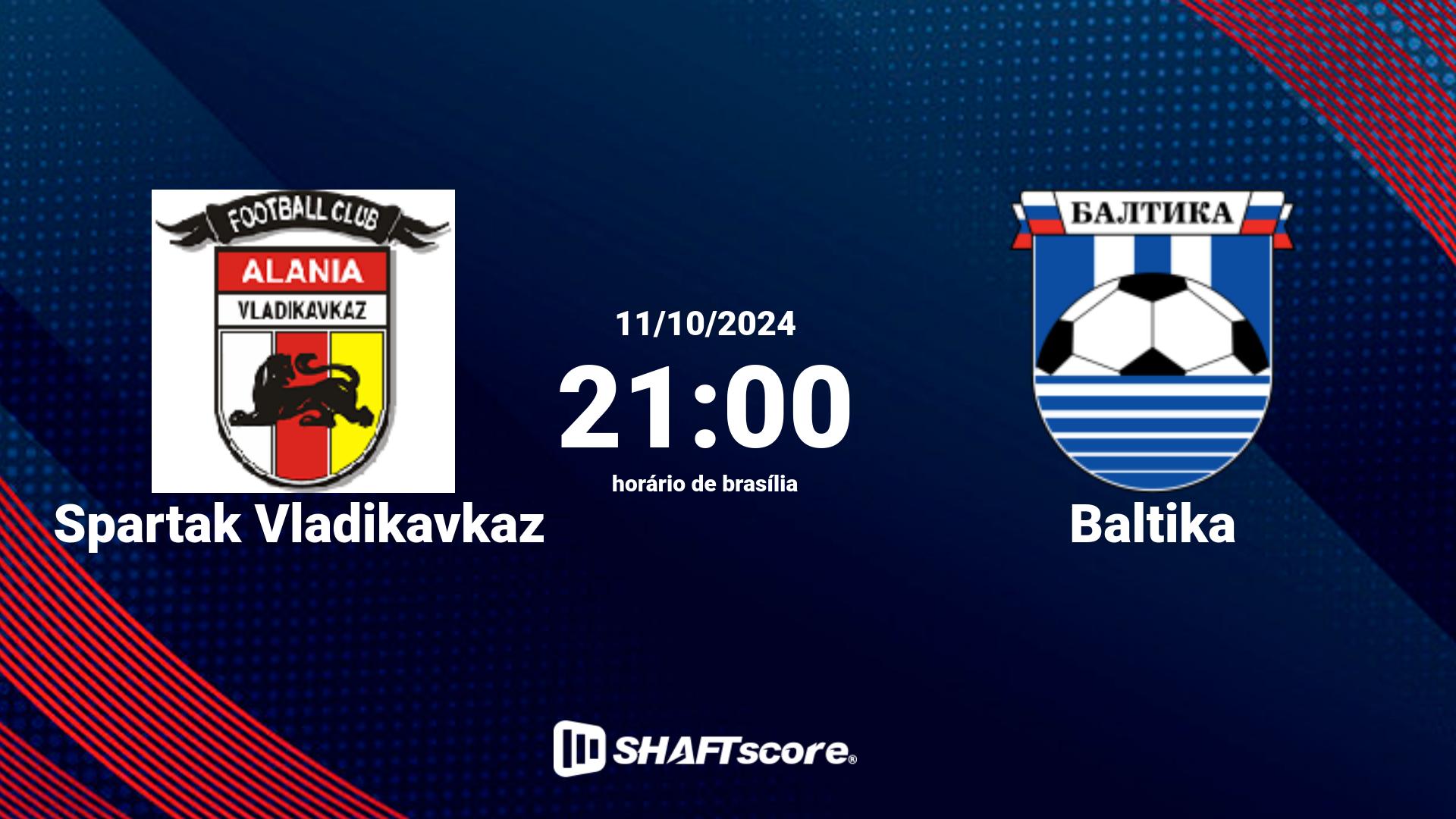 Estatísticas do jogo Spartak Vladikavkaz vs Baltika 13.10 11:00