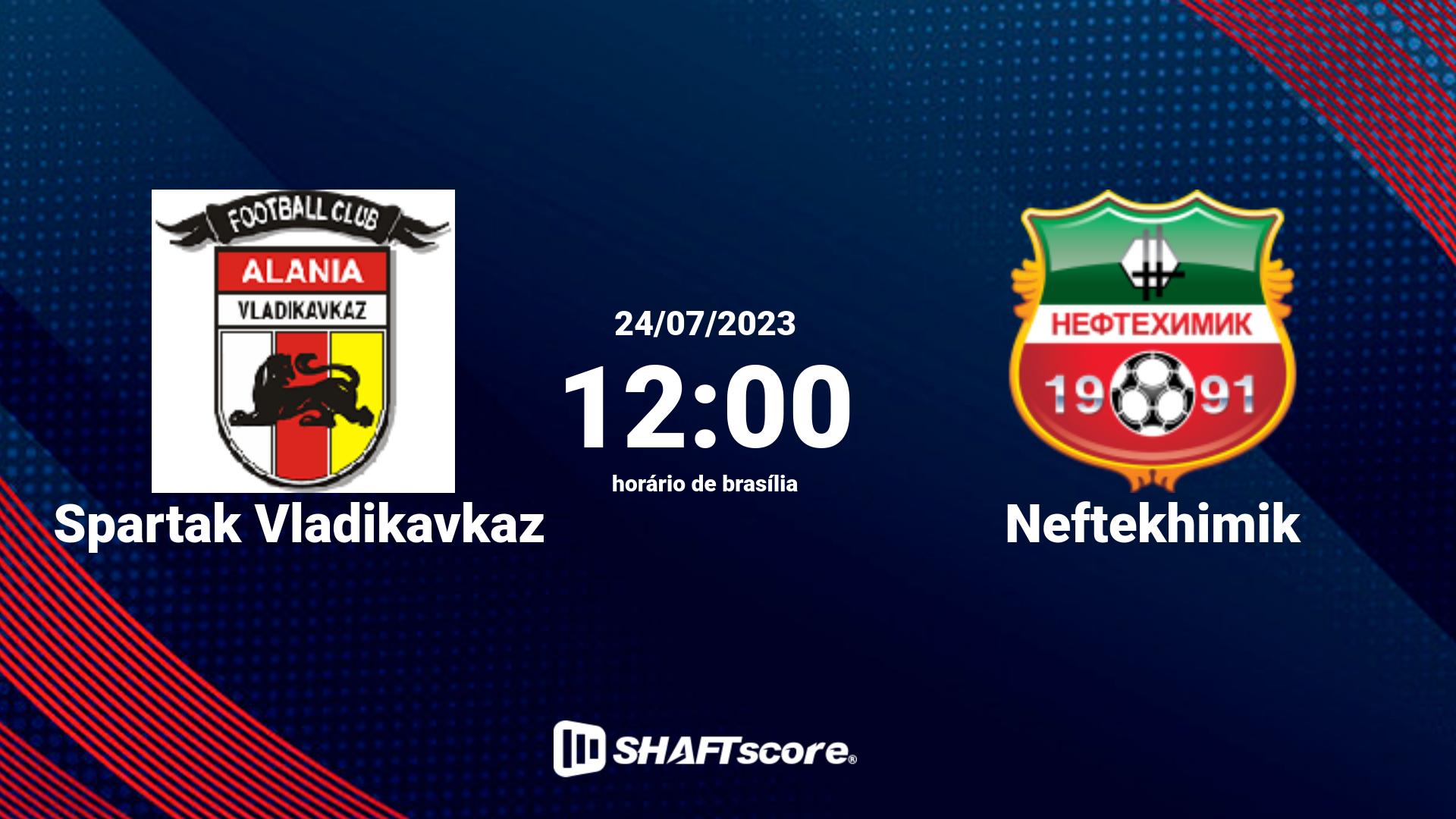 Estatísticas do jogo Spartak Vladikavkaz vs Neftekhimik 24.07 12:00