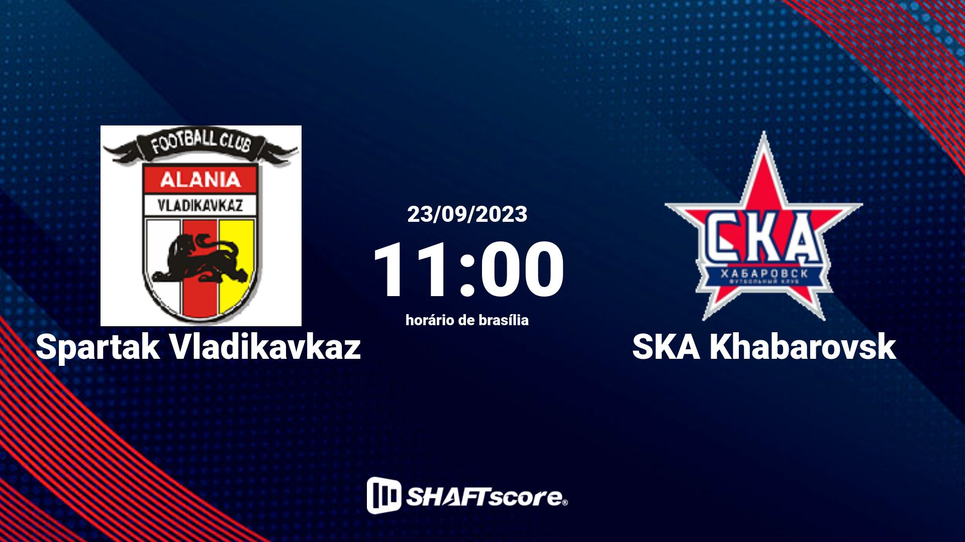 Estatísticas do jogo Spartak Vladikavkaz vs SKA Khabarovsk 23.09 11:00