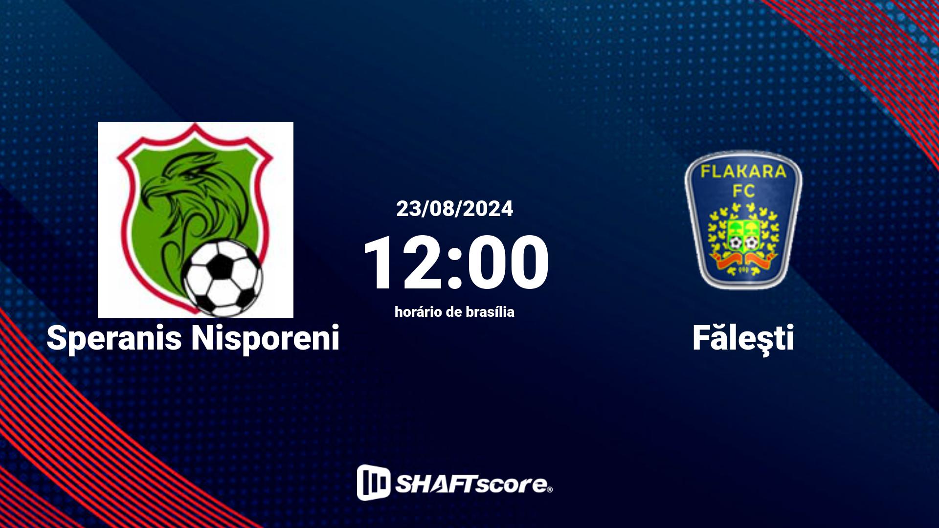 Estatísticas do jogo Speranis Nisporeni vs Făleşti 23.08 12:00