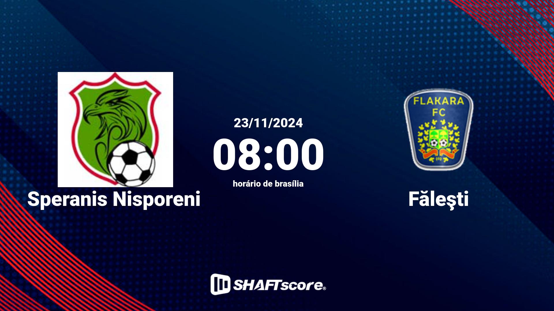 Estatísticas do jogo Speranis Nisporeni vs Făleşti 23.11 08:00