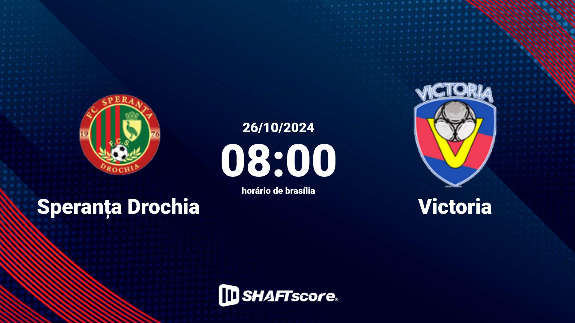 Estatísticas do jogo Speranța Drochia vs Victoria 26.10 08:00