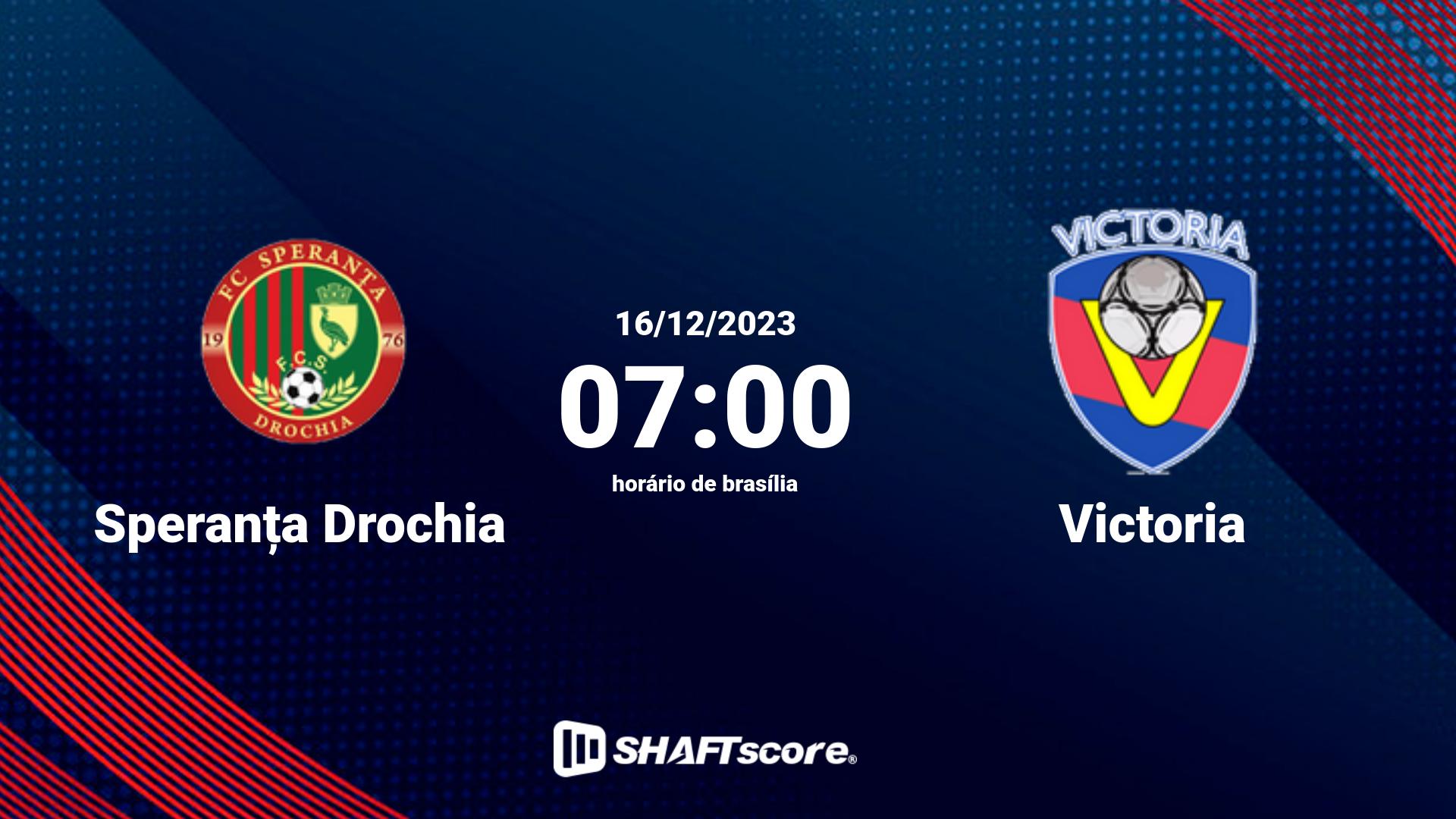 Estatísticas do jogo Speranța Drochia vs Victoria 16.12 07:00