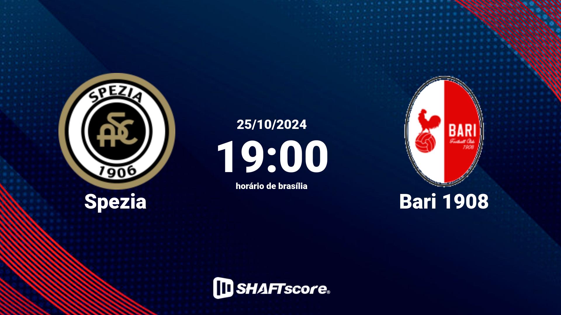 Estatísticas do jogo Spezia vs Bari 1908 25.10 19:00