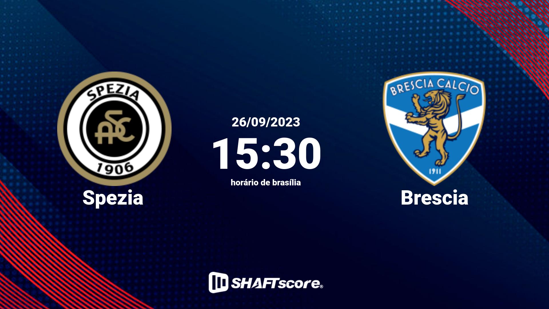 Estatísticas do jogo Spezia vs Brescia 26.09 15:30