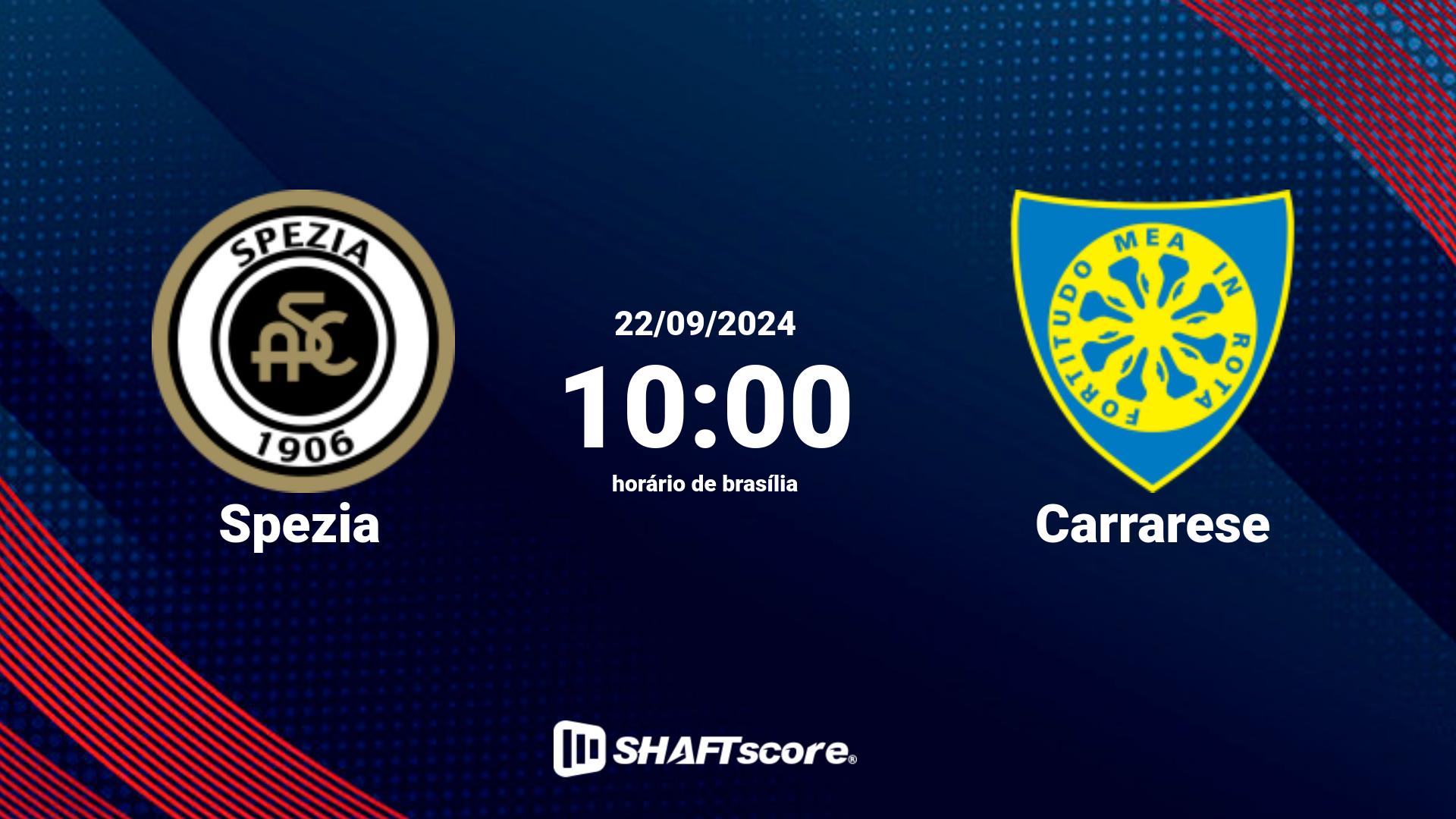 Estatísticas do jogo Spezia vs Carrarese 22.09 10:00