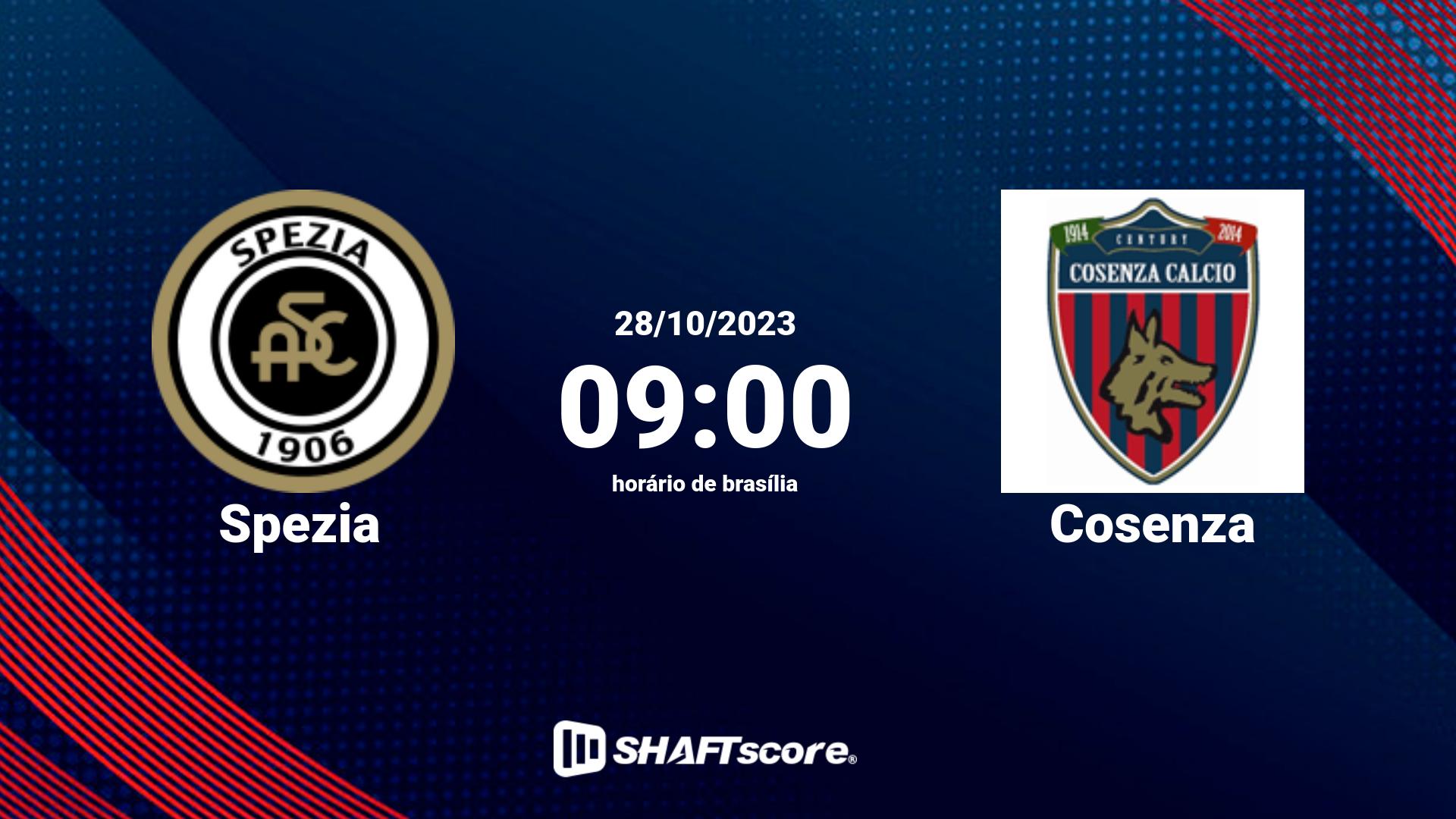 Estatísticas do jogo Spezia vs Cosenza 28.10 09:00