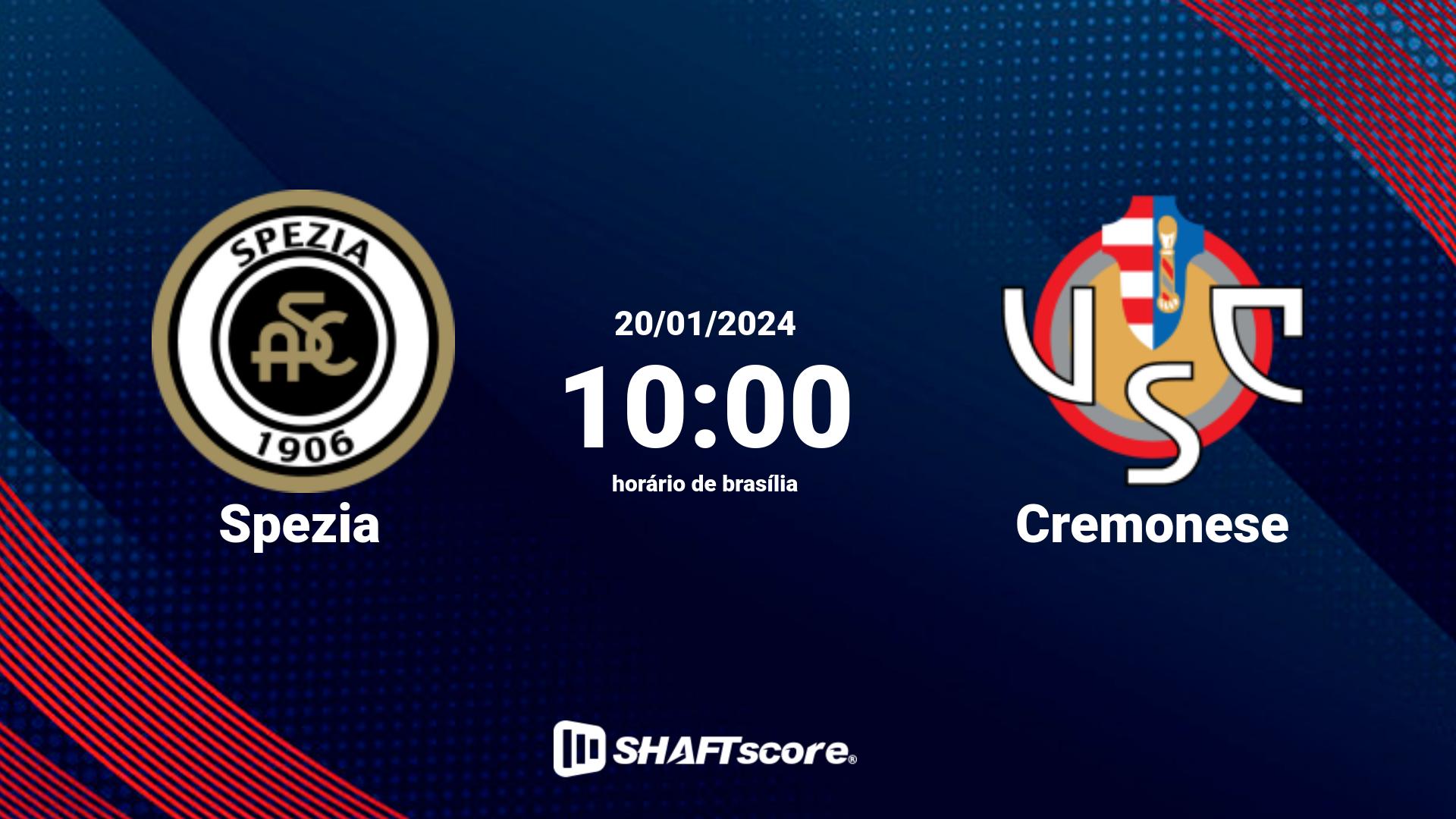 Estatísticas do jogo Spezia vs Cremonese 20.01 10:00