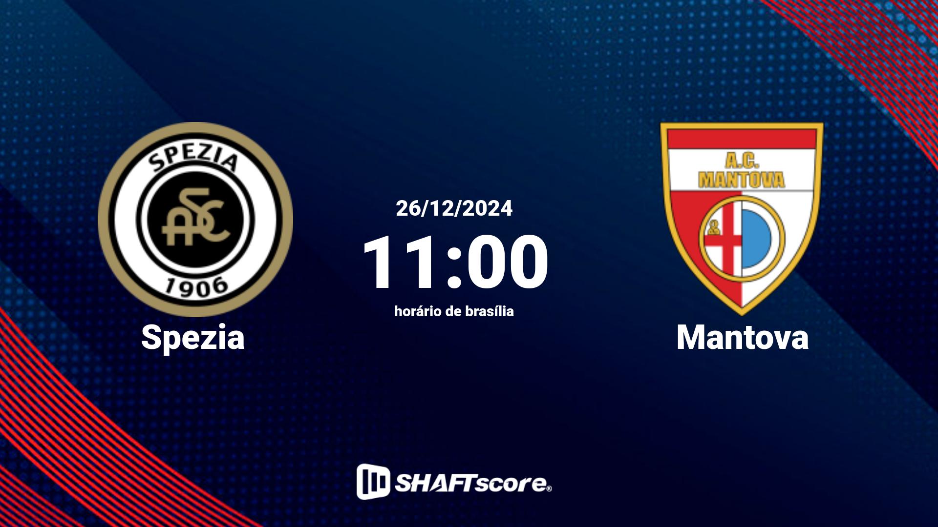 Estatísticas do jogo Spezia vs Mantova 26.12 11:00