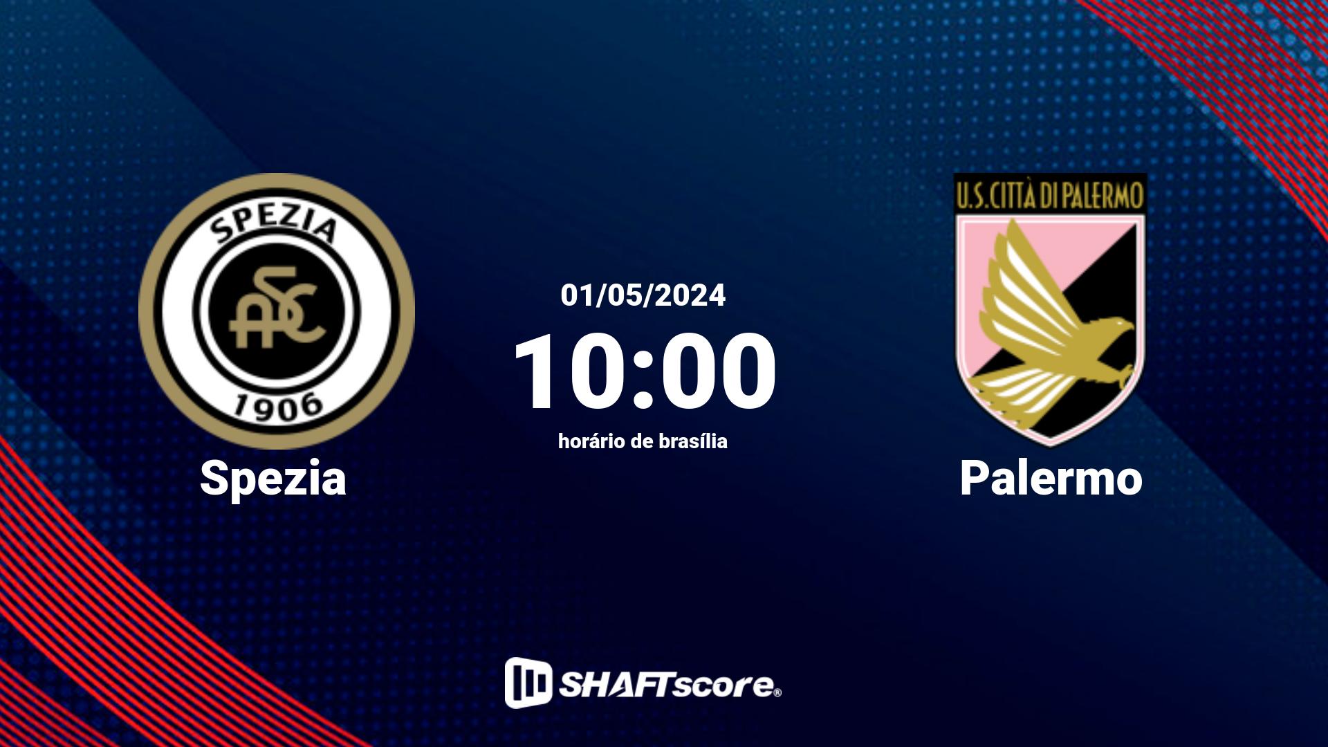 Estatísticas do jogo Spezia vs Palermo 01.05 10:00