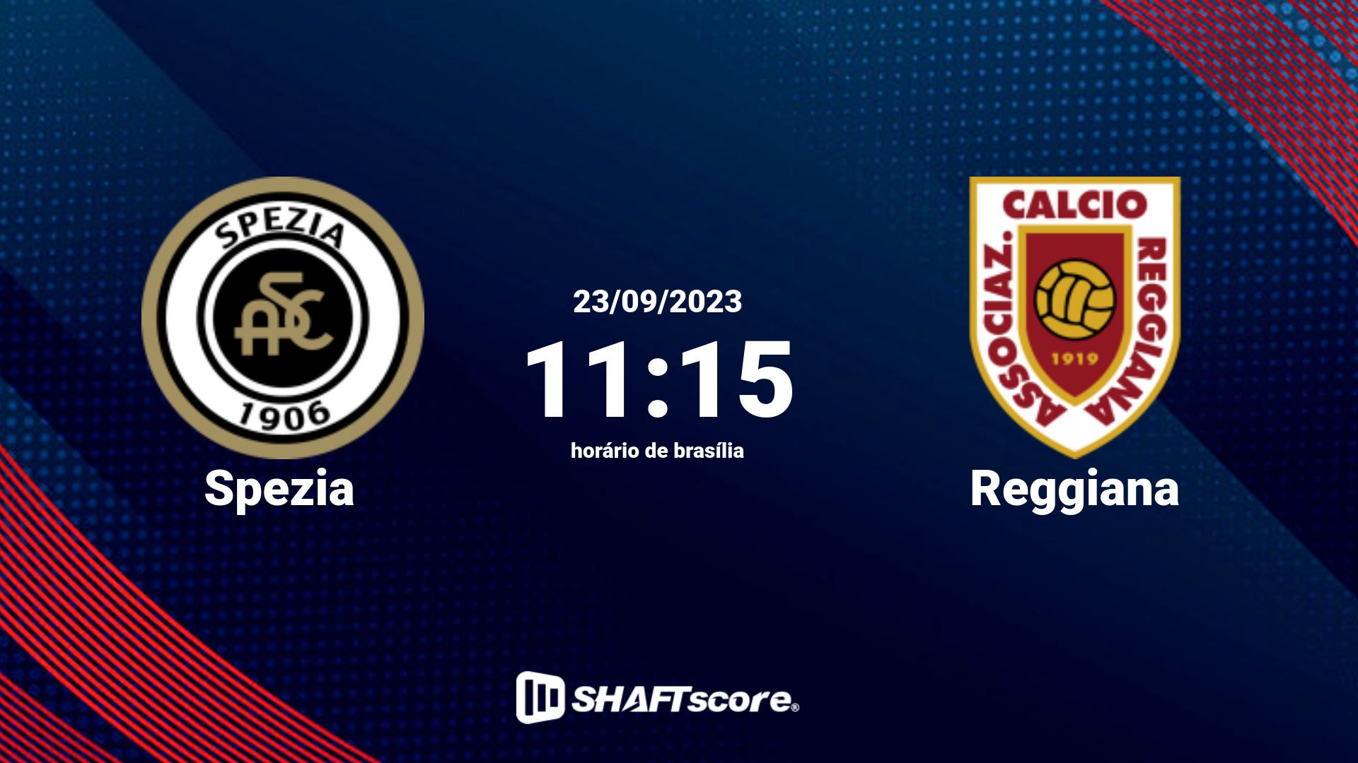 Estatísticas do jogo Spezia vs Reggiana 23.09 11:15