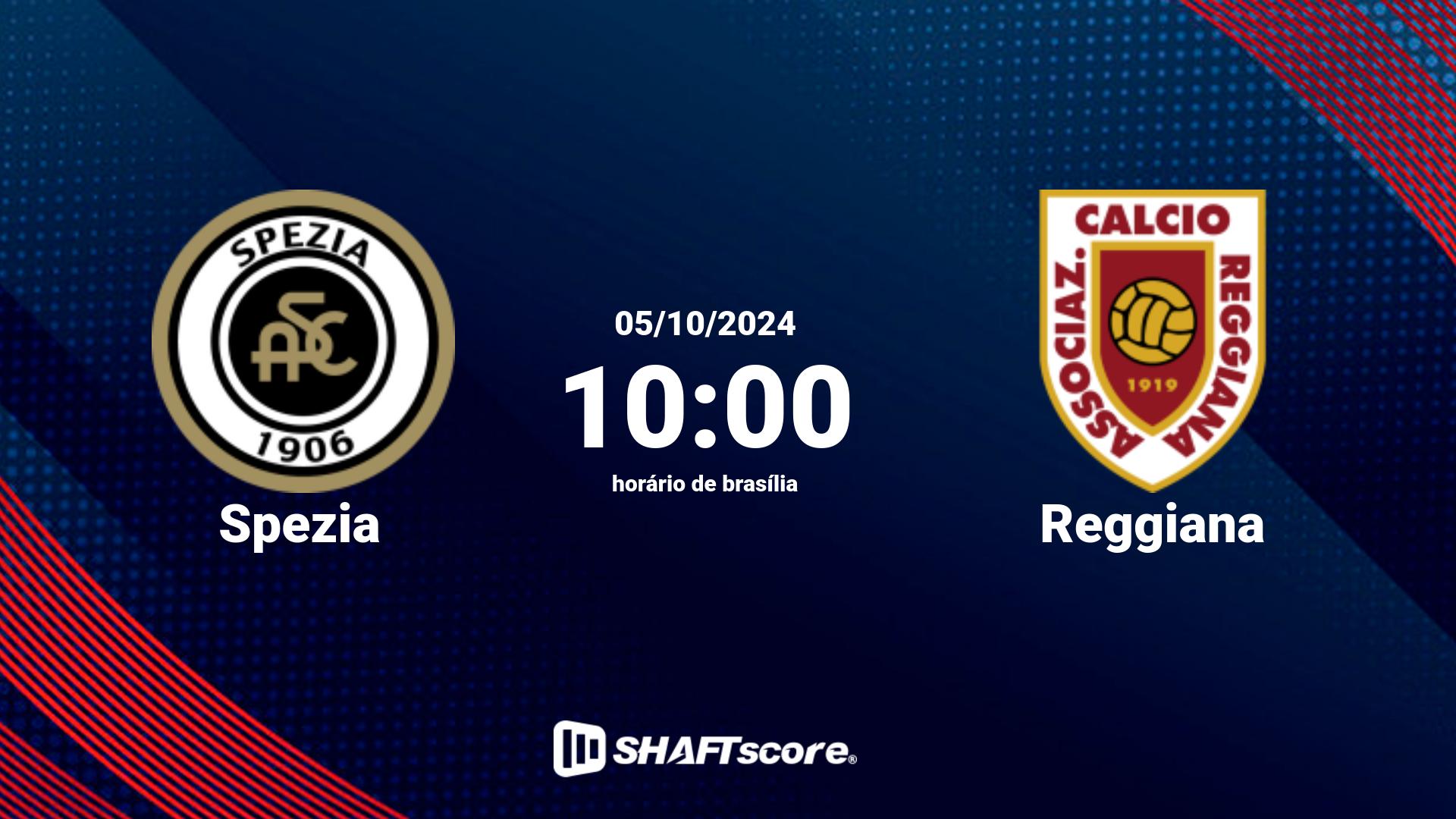 Estatísticas do jogo Spezia vs Reggiana 05.10 10:00