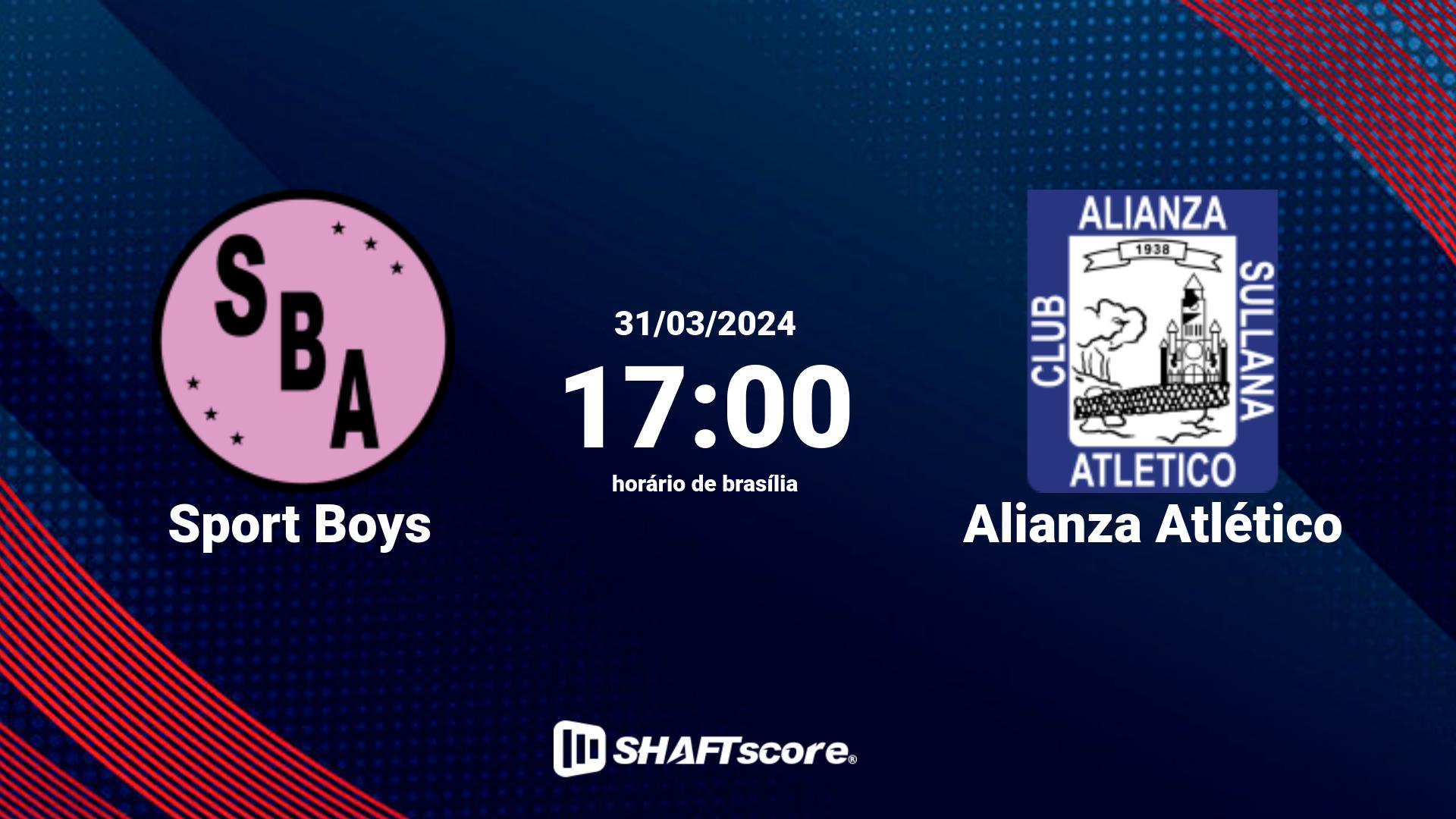 Estatísticas do jogo Sport Boys vs Alianza Atlético 31.03 17:00