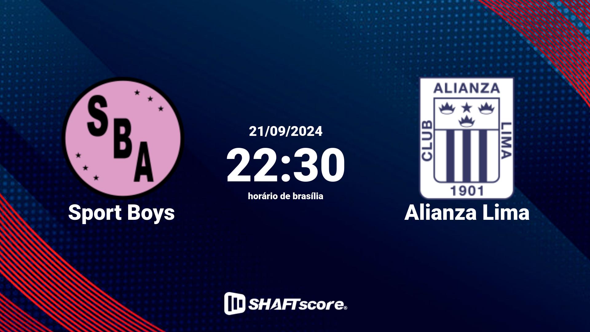 Estatísticas do jogo Sport Boys vs Alianza Lima 21.09 22:30