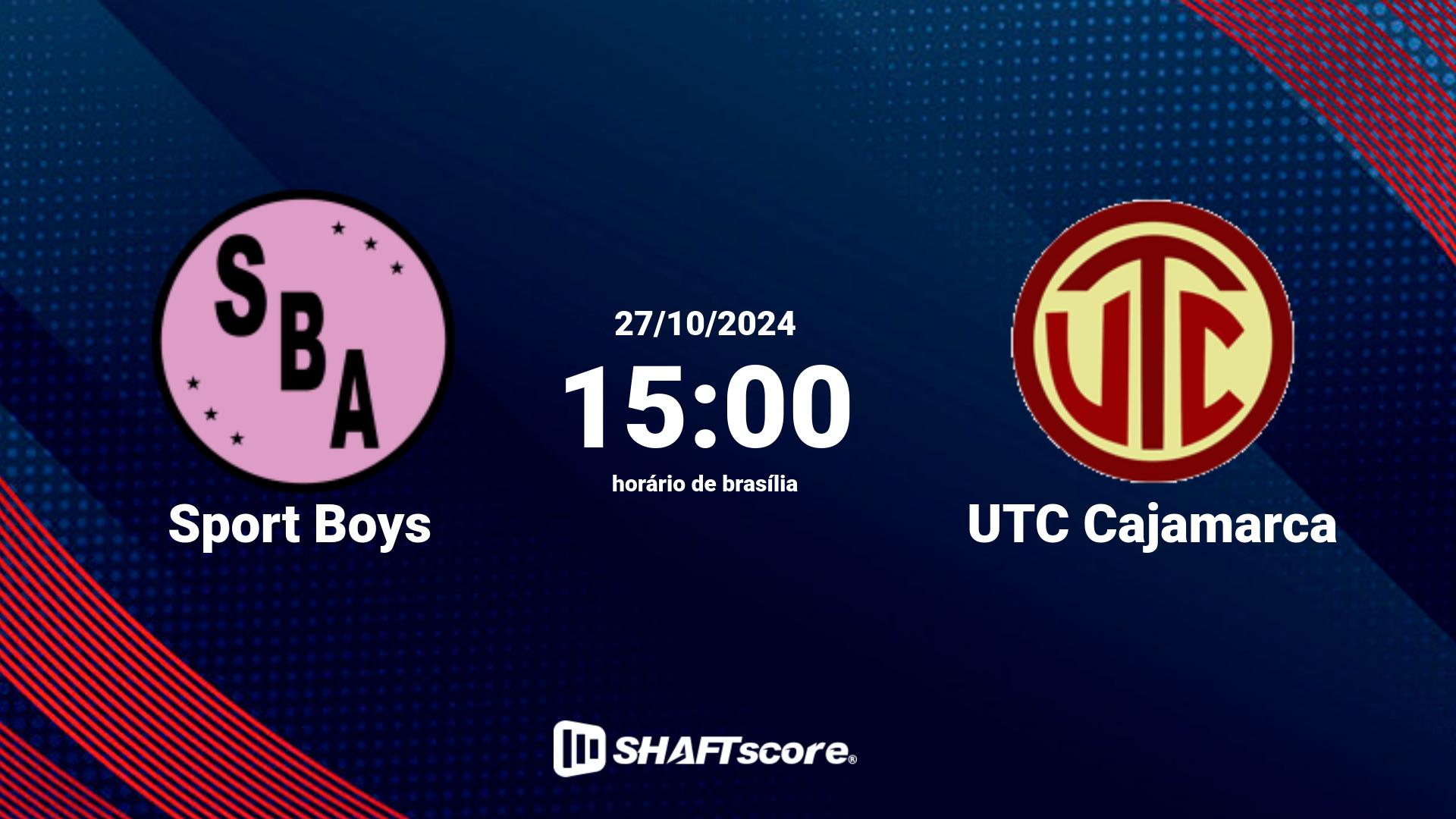 Estatísticas do jogo Sport Boys vs UTC Cajamarca 27.10 15:00