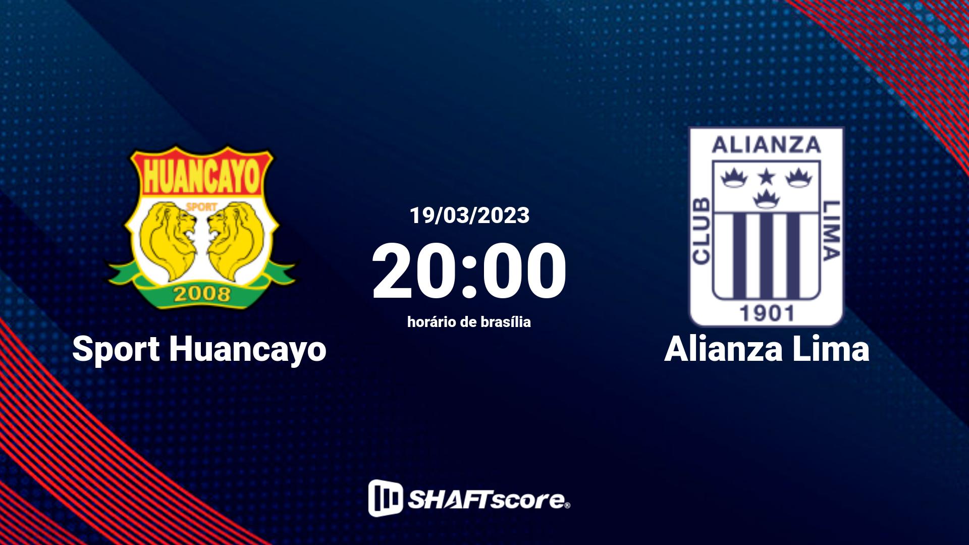 Estatísticas do jogo Sport Huancayo vs Alianza Lima 19.03 20:00