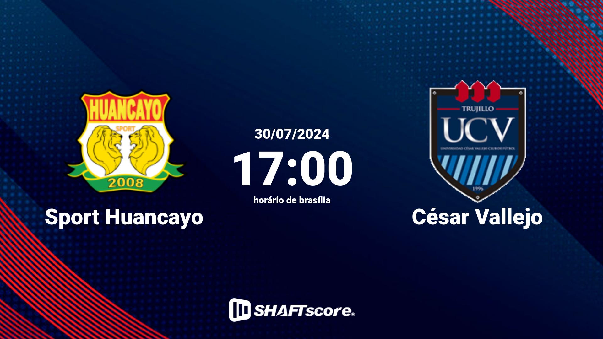 Estatísticas do jogo Sport Huancayo vs César Vallejo 30.07 17:00