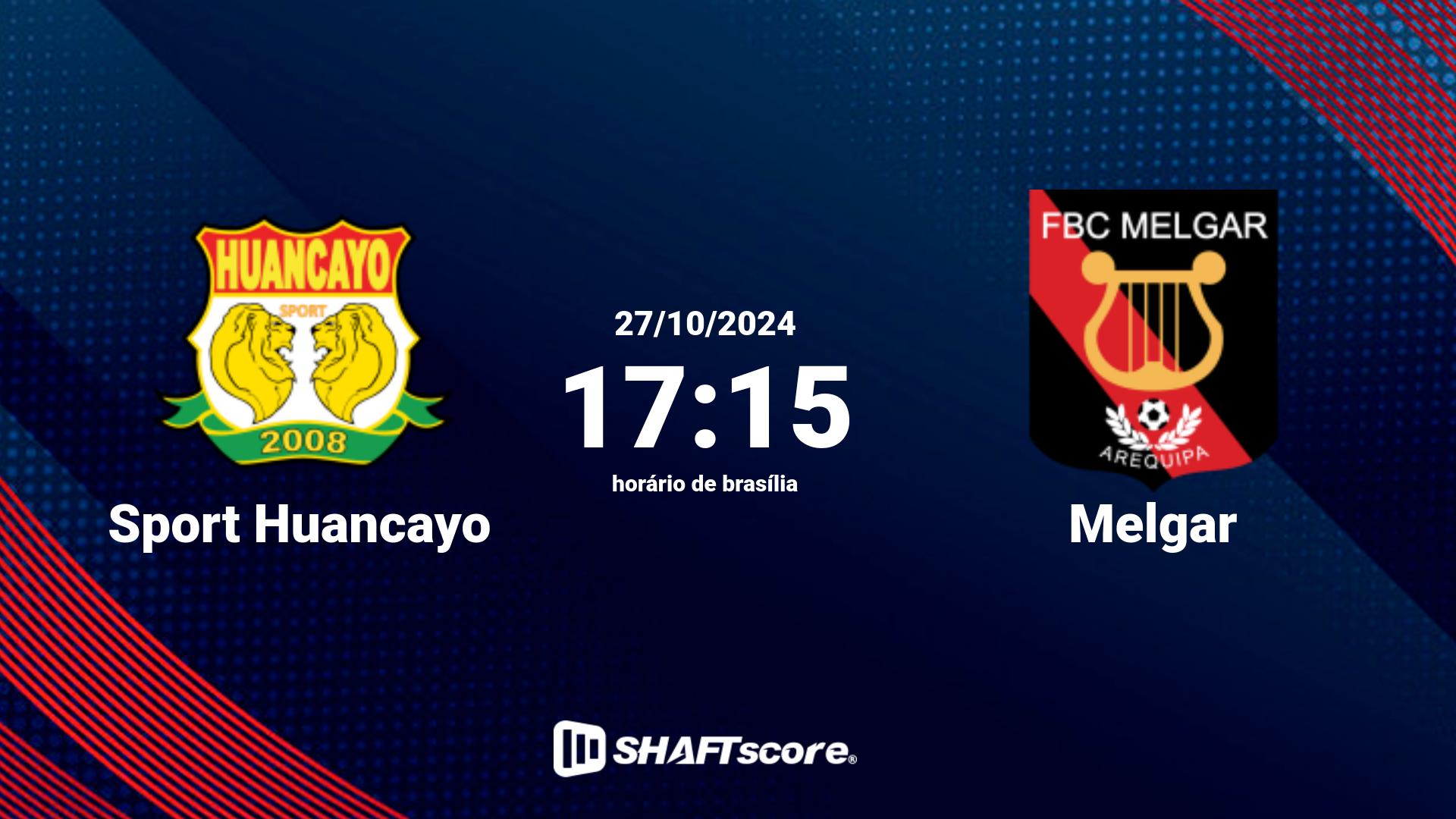 Estatísticas do jogo Sport Huancayo vs Melgar 27.10 17:15