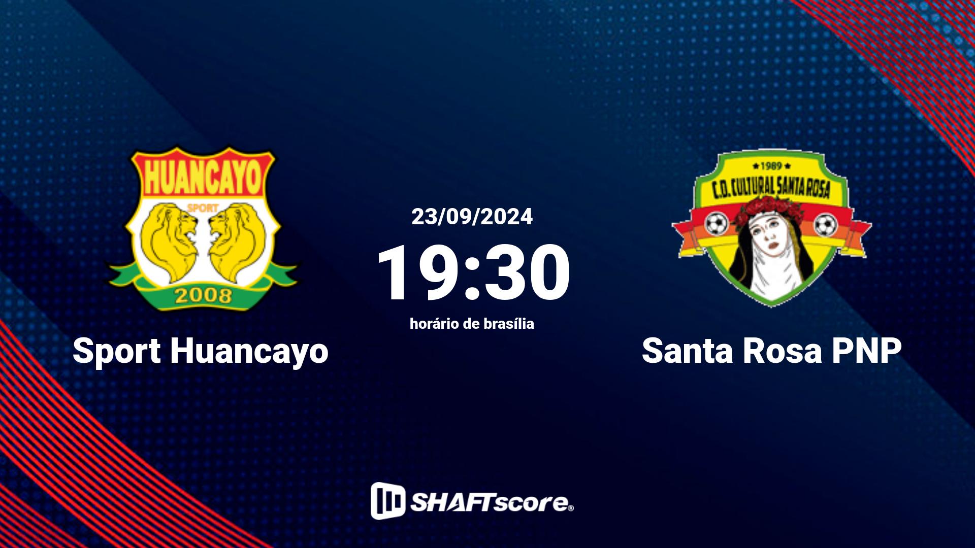 Estatísticas do jogo Sport Huancayo vs Santa Rosa PNP 23.09 19:30