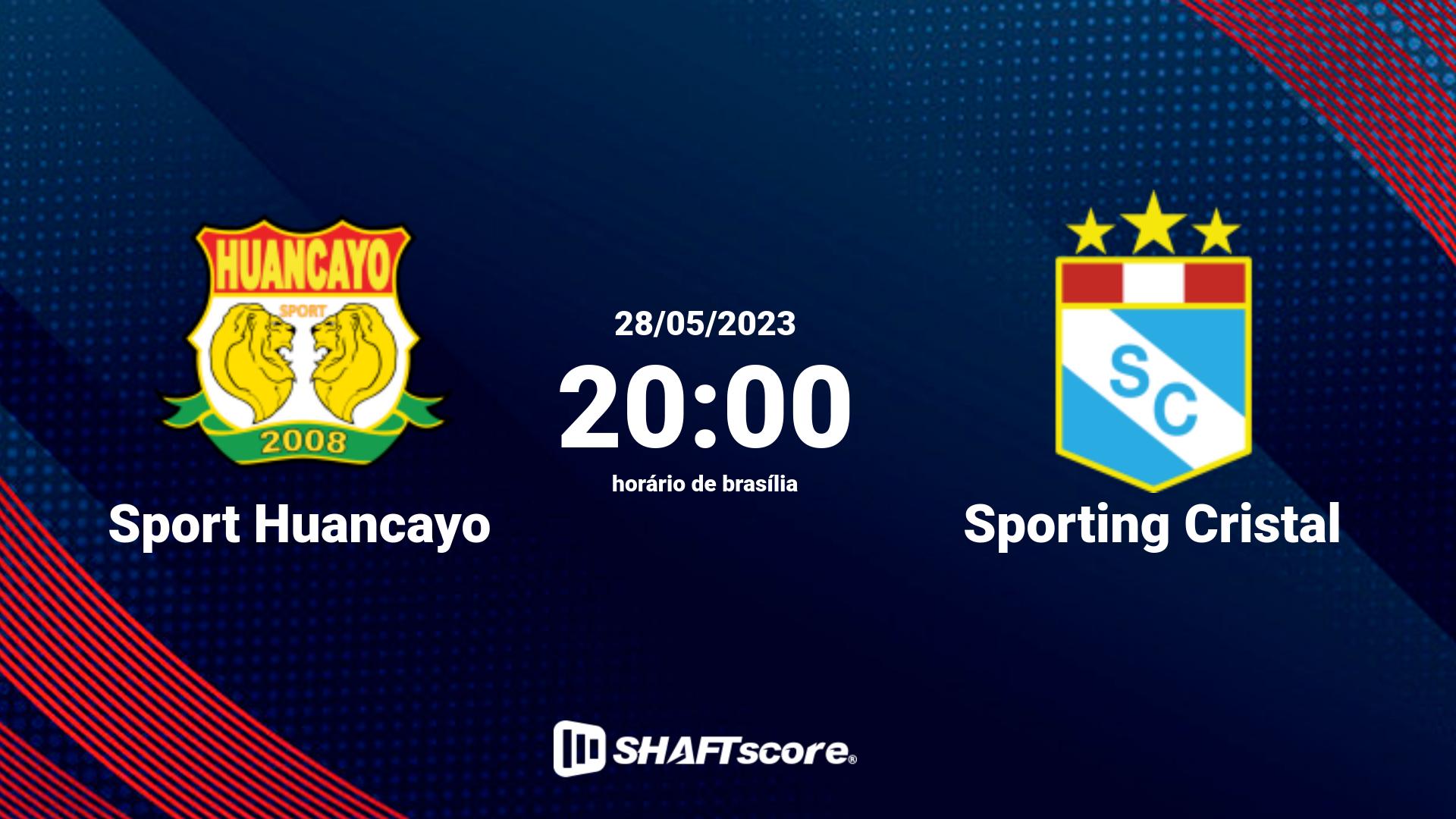 Estatísticas do jogo Sport Huancayo vs Sporting Cristal 28.05 20:00