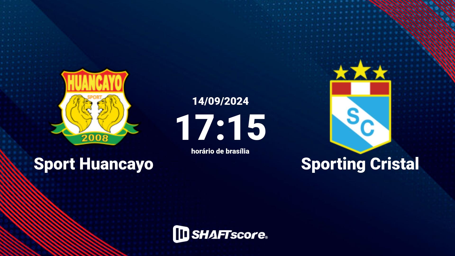 Estatísticas do jogo Sport Huancayo vs Sporting Cristal 14.09 17:15