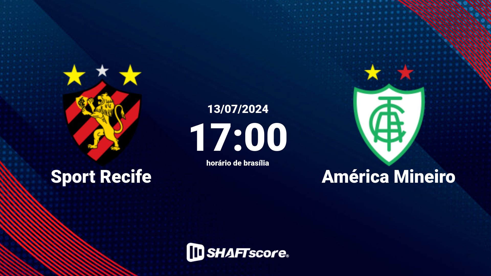 Estatísticas do jogo Sport Recife vs América Mineiro 13.07 17:00