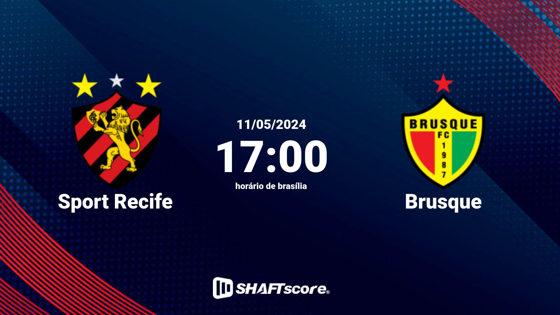 Estatísticas do jogo Sport Recife vs Brusque 11.05 17:00