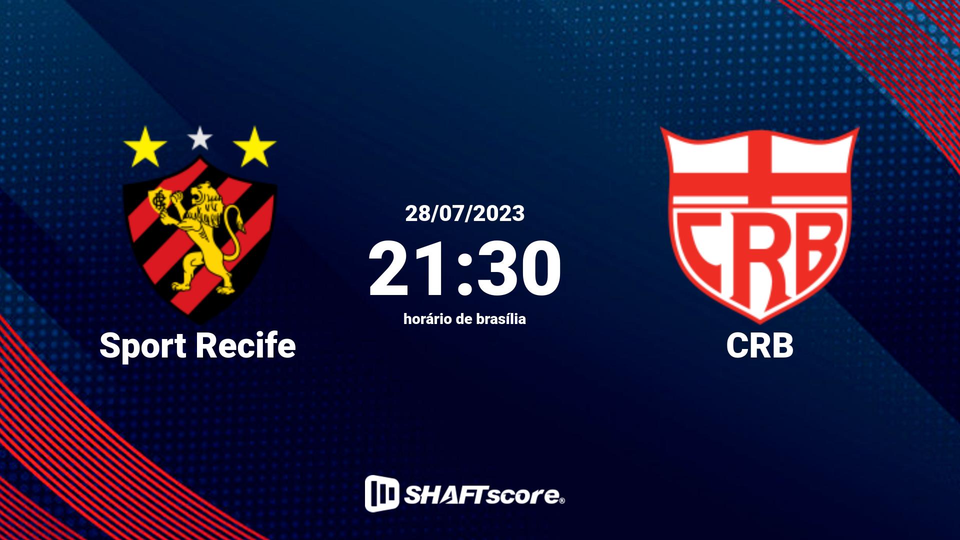 Estatísticas do jogo Sport Recife vs CRB 28.07 21:30