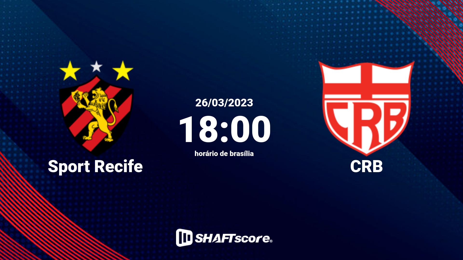 Estatísticas do jogo Sport Recife vs CRB 26.03 18:00