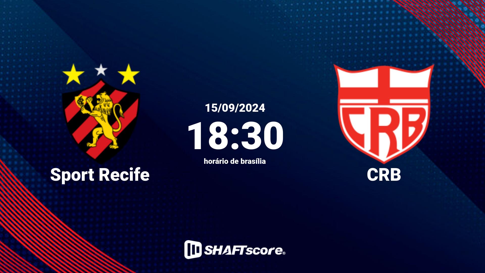 Estatísticas do jogo Sport Recife vs CRB 15.09 18:30