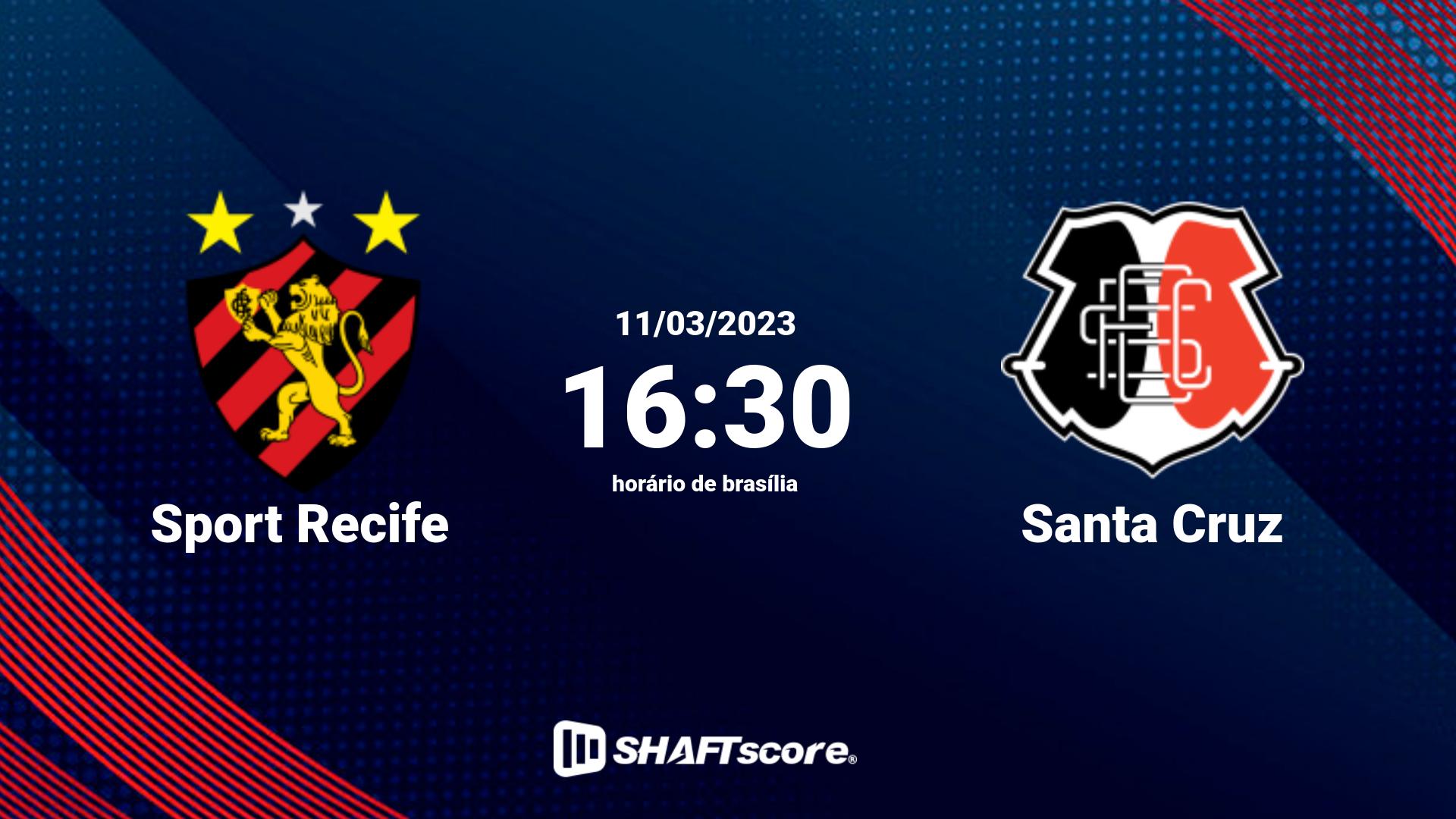 Estatísticas do jogo Sport Recife vs Santa Cruz 11.03 16:30