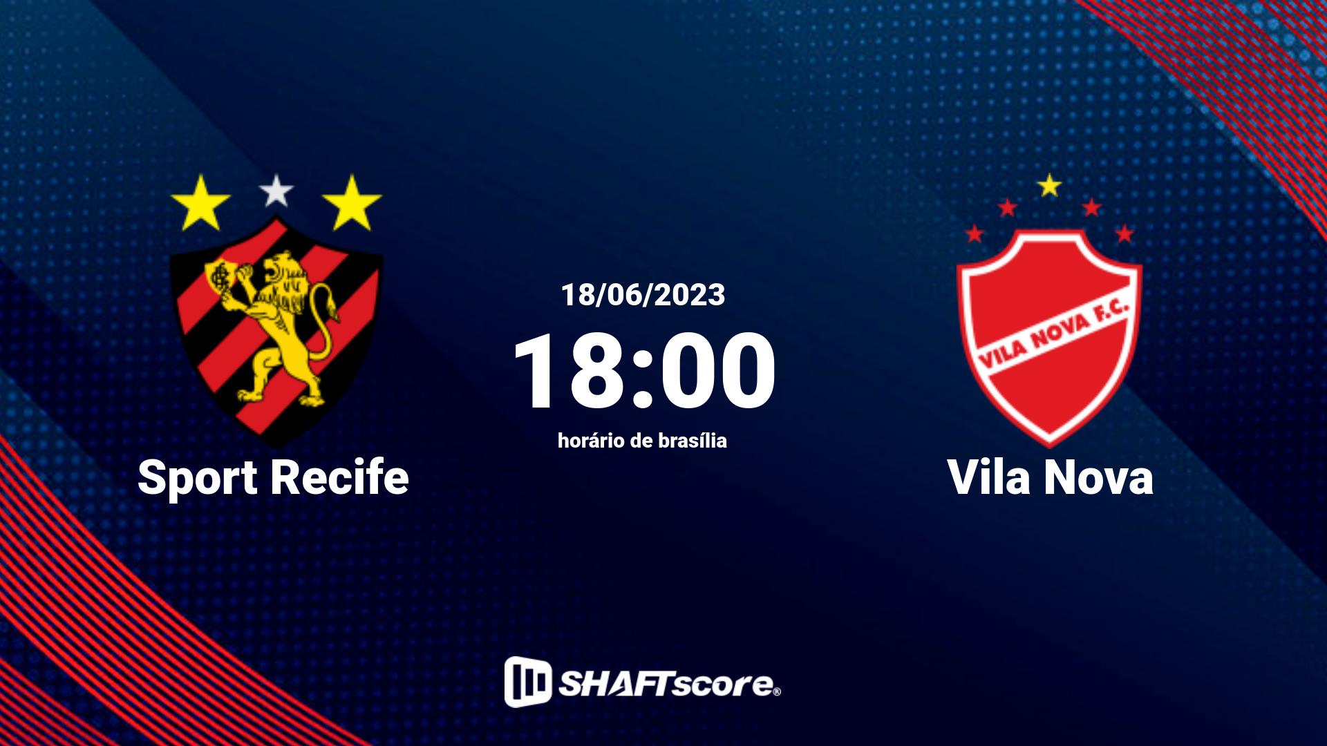 Estatísticas do jogo Sport Recife vs Vila Nova 18.06 18:00