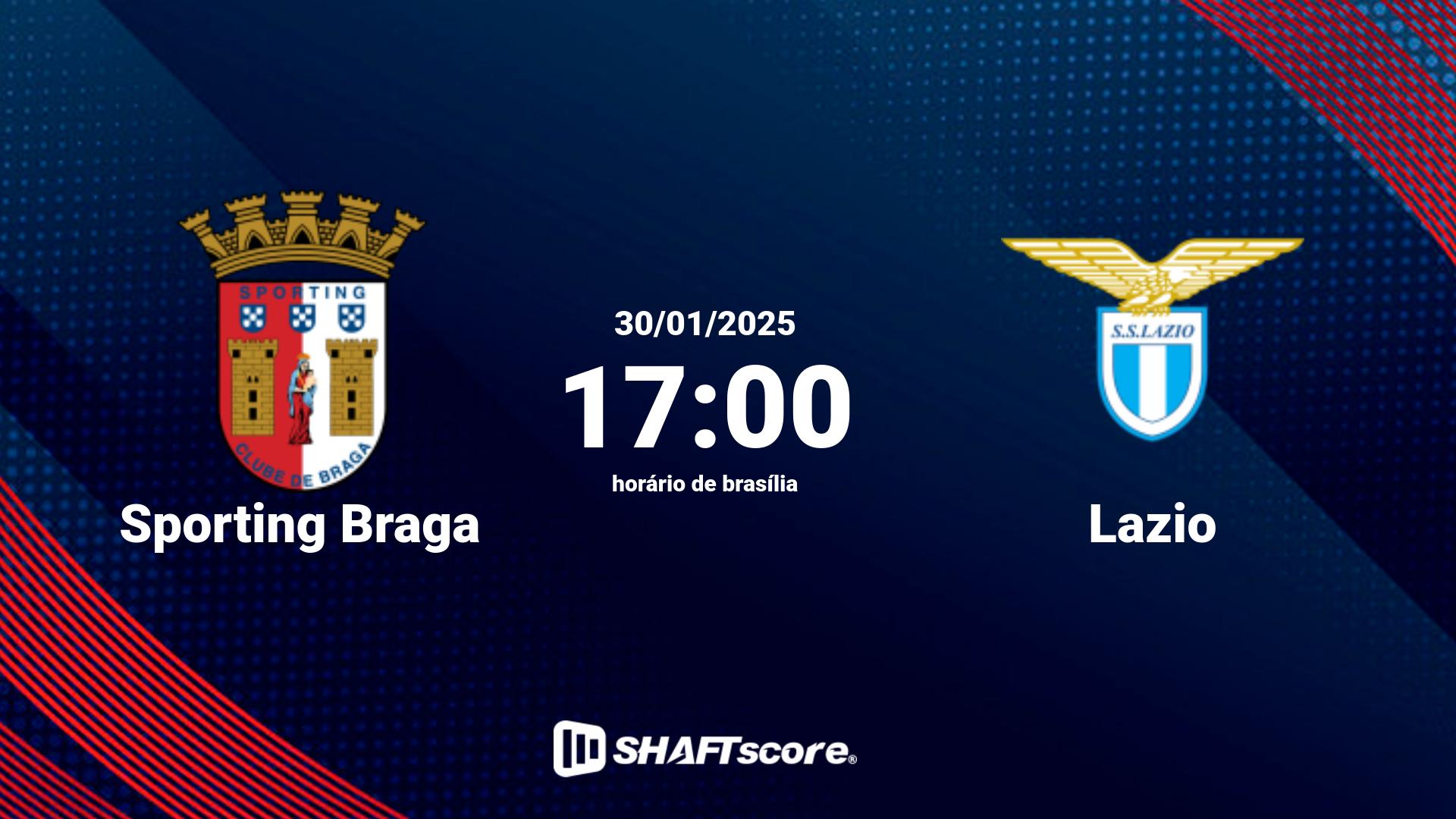 Estatísticas do jogo Sporting Braga vs Lazio 30.01 17:00