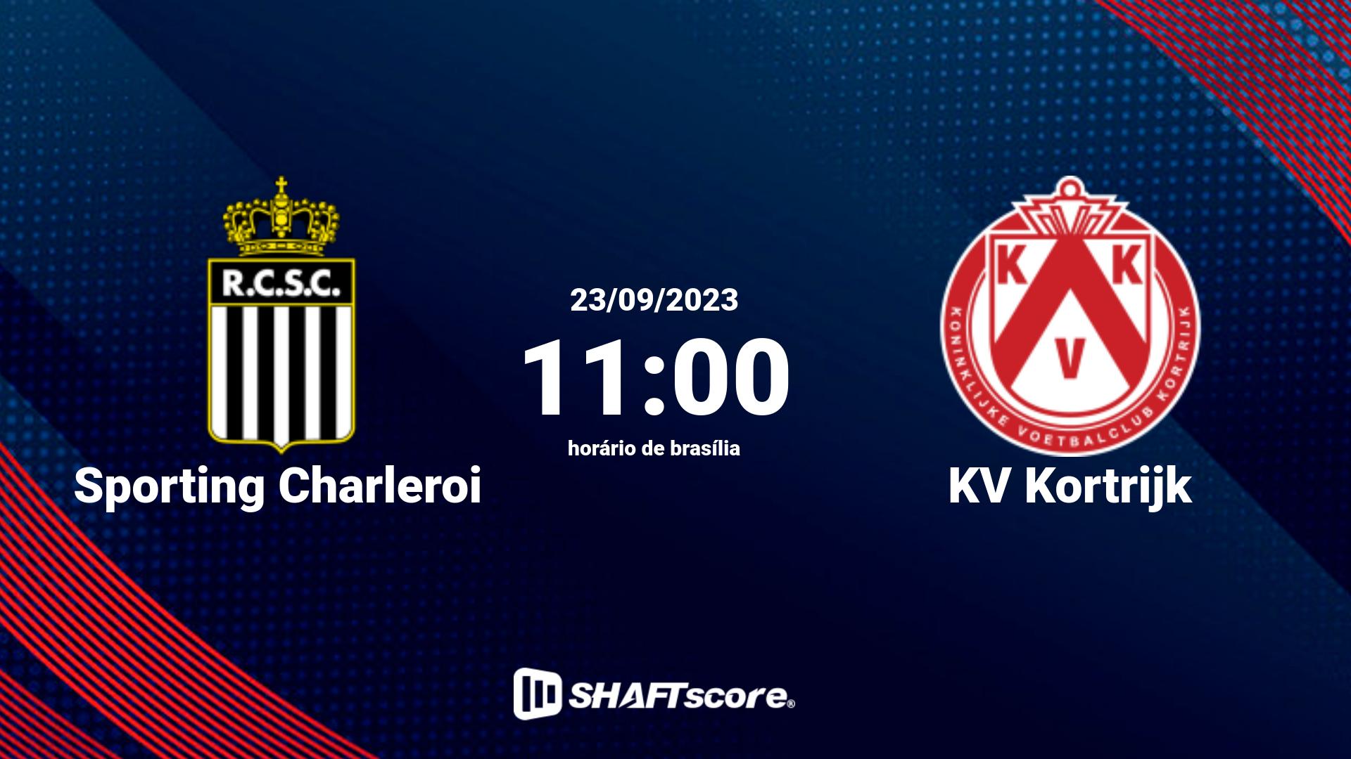 Estatísticas do jogo Sporting Charleroi vs KV Kortrijk 23.09 11:00