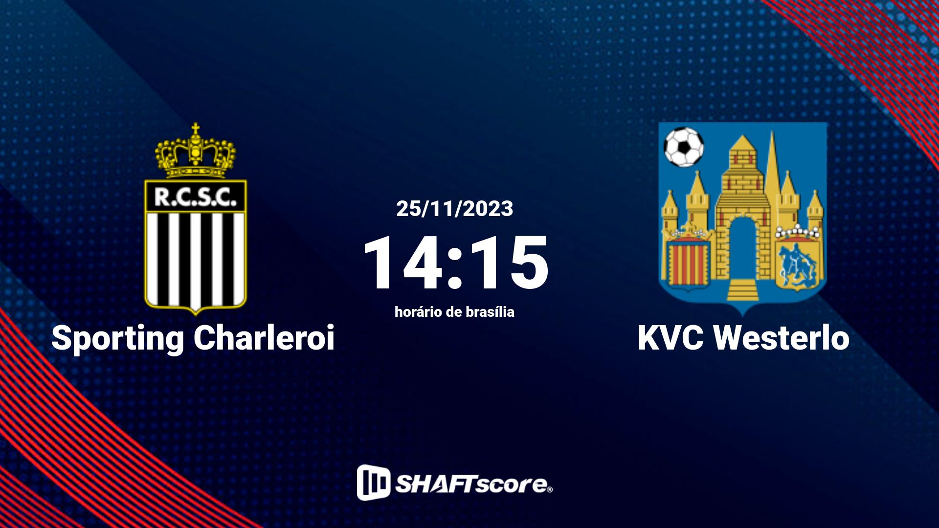 Estatísticas do jogo Sporting Charleroi vs KVC Westerlo 25.11 14:15